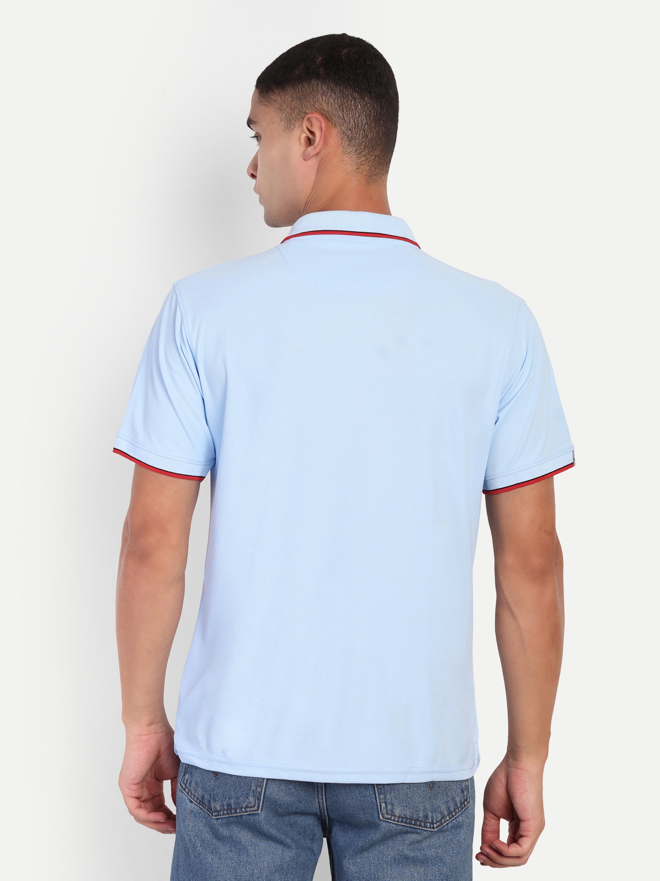 Adventra Polo Half Sleeve Tshirt ADP100 (Sky Blue)-thumbmail-5