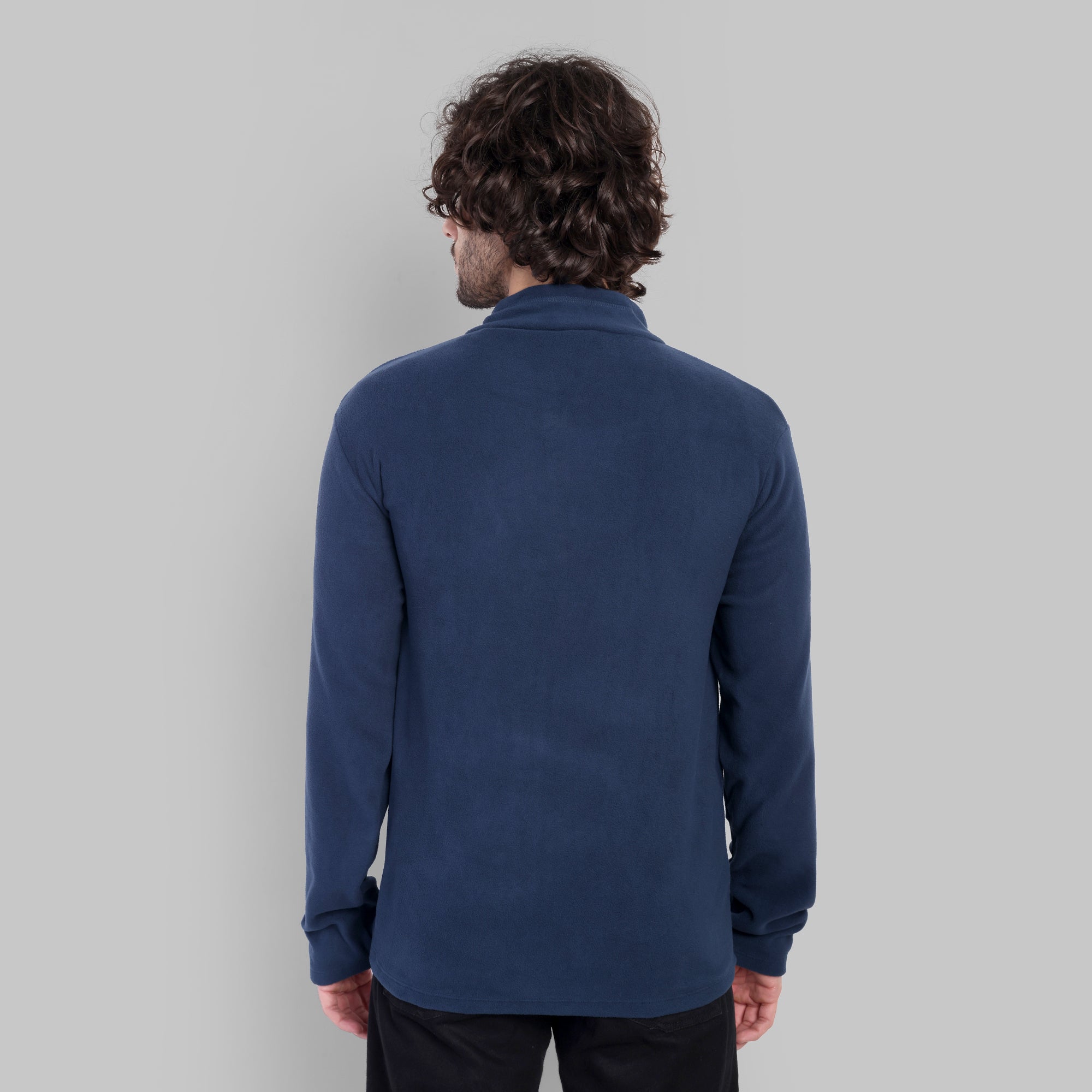 Half Zip Fleece Jacket – Lightweight (ET1000) Navy Blue-thumbmail-5
