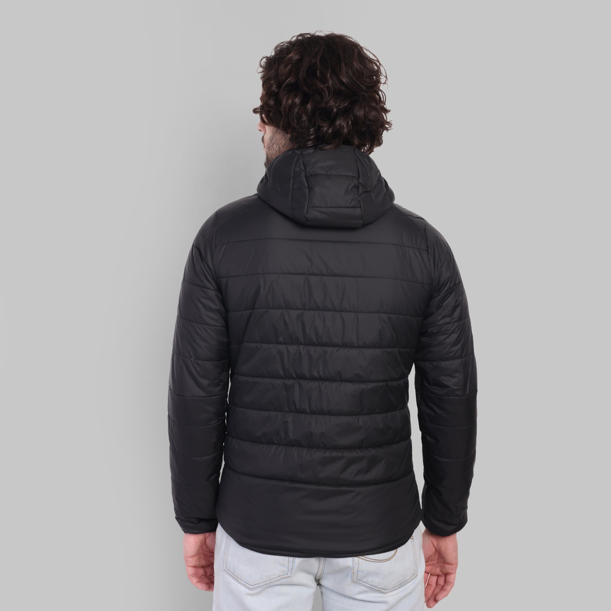 Lightweight Packable Jacket with Hood – Water-Repellent & Insulated -5°C (ET1100) – Black-thumbmail-4