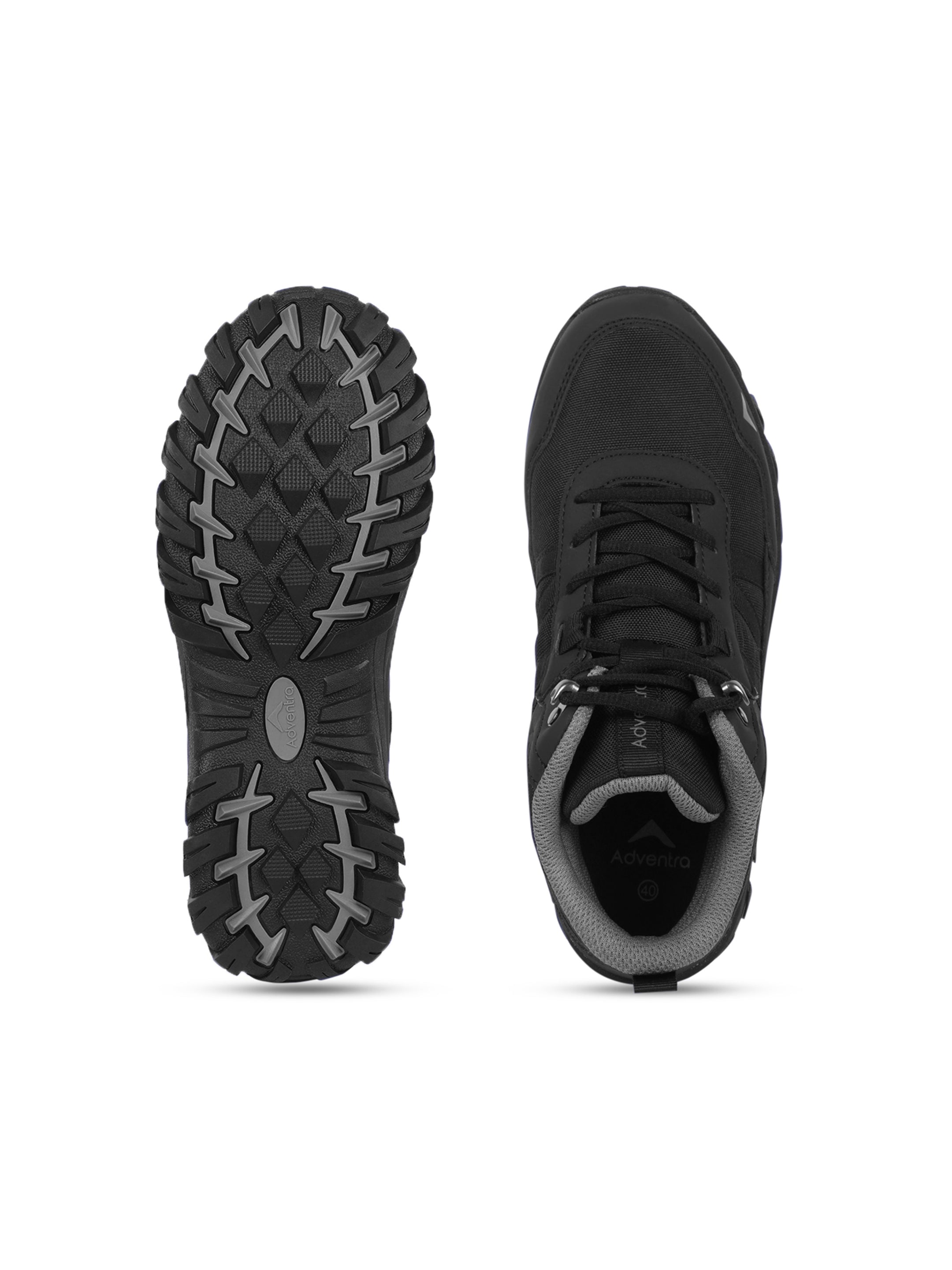Men Mid-Top Hiking Shoes with Anti-Skid Full Rubber Sole (EH900) Full Black-thumbmail-6