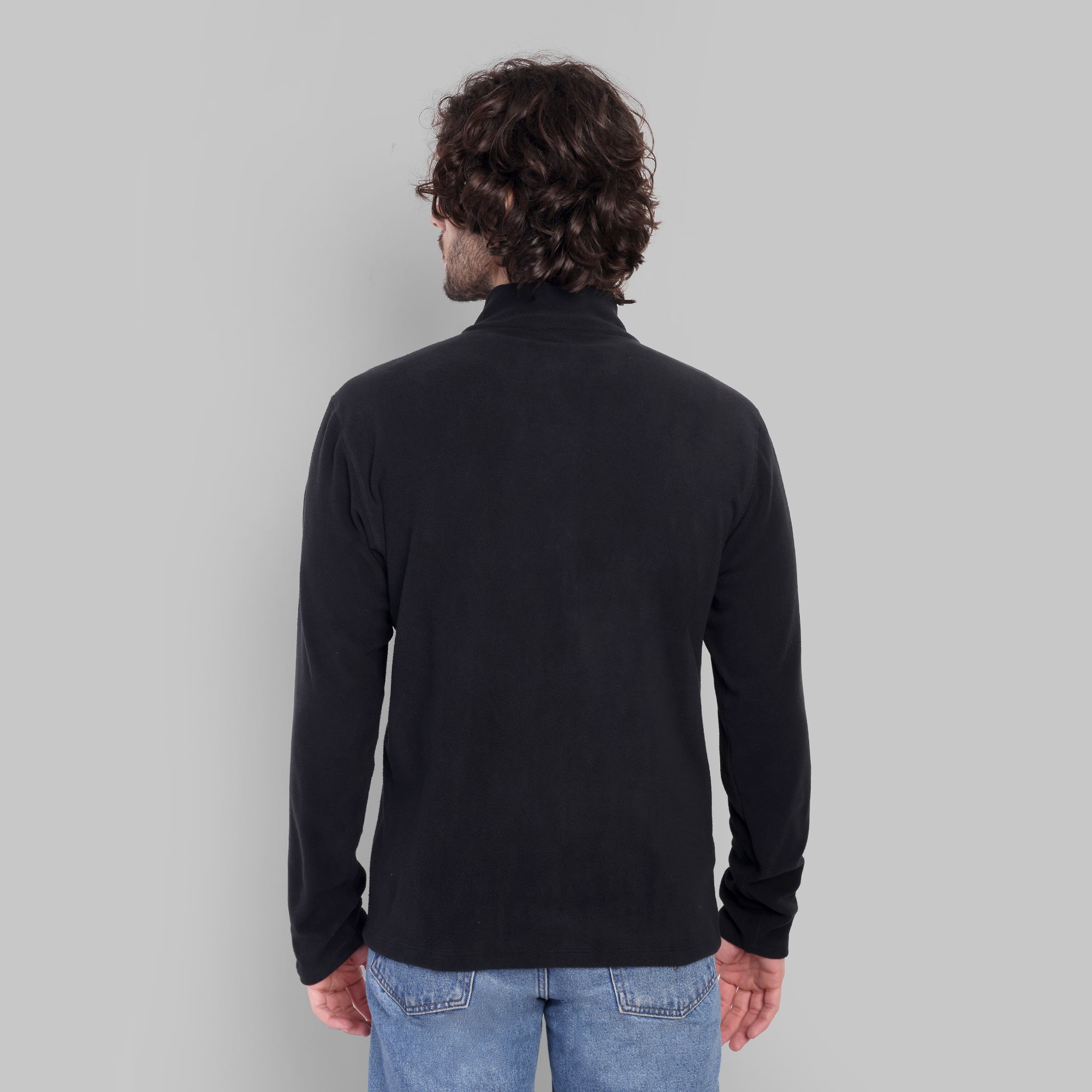 Full Zip Fleece Jacket – Lightweight (ET1000) Black-thumbmail-5