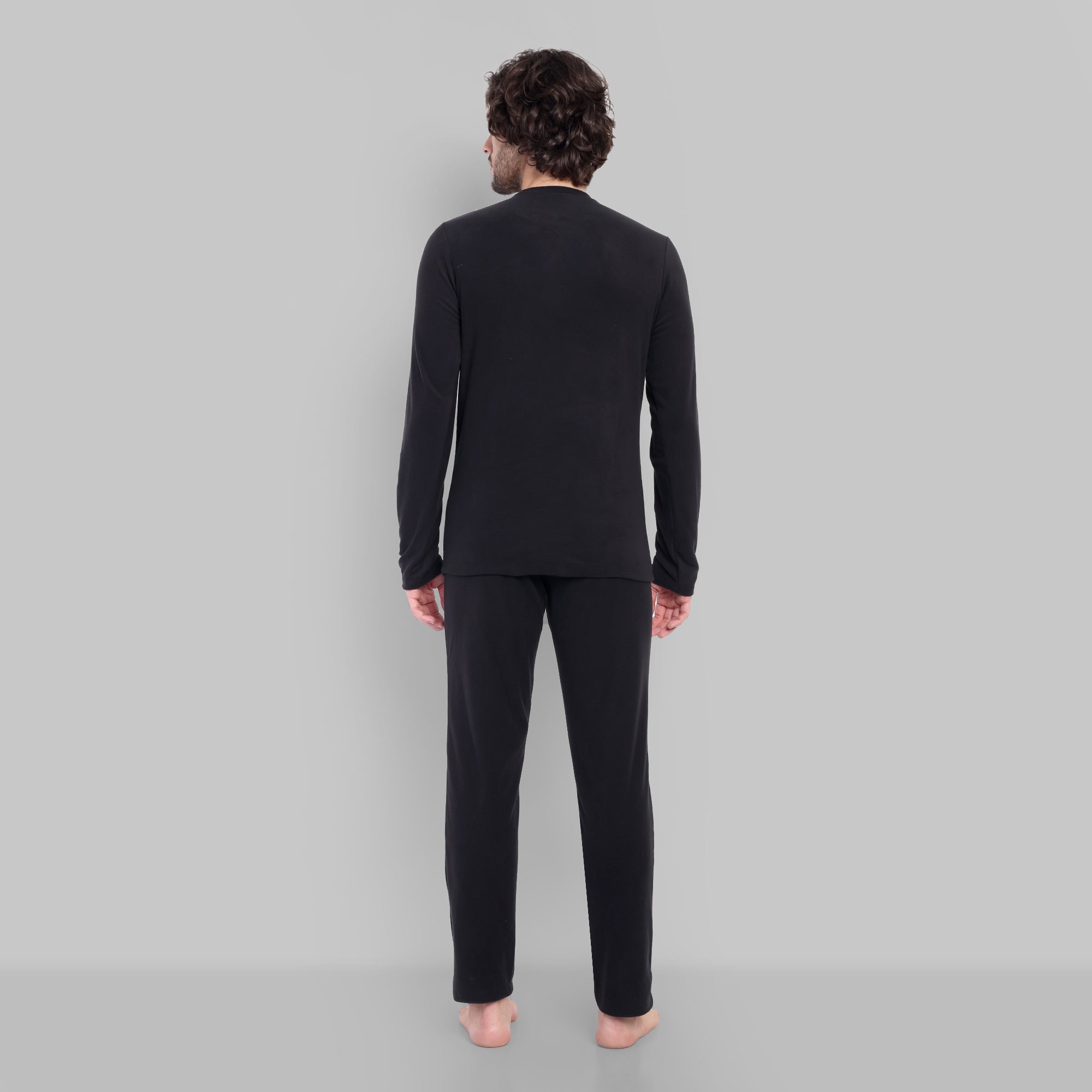 Fleece Thermal Bottom Wear – Winter Base Layer (EH500) Black-thumbmail-5