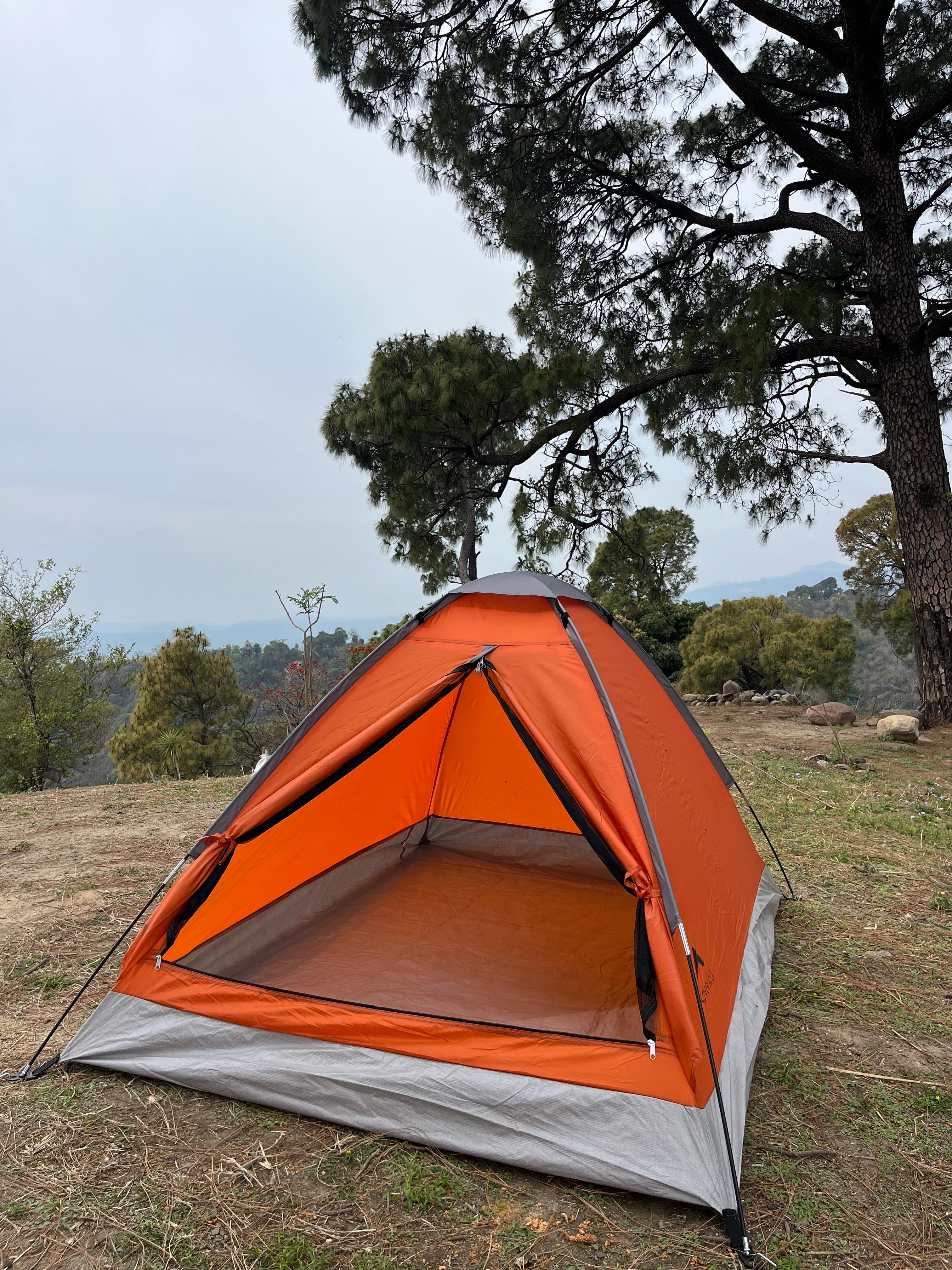 2-Person Camping Tent with UV Protection & Waterproof Flysheet (ET1102) Orange-thumbmail-5