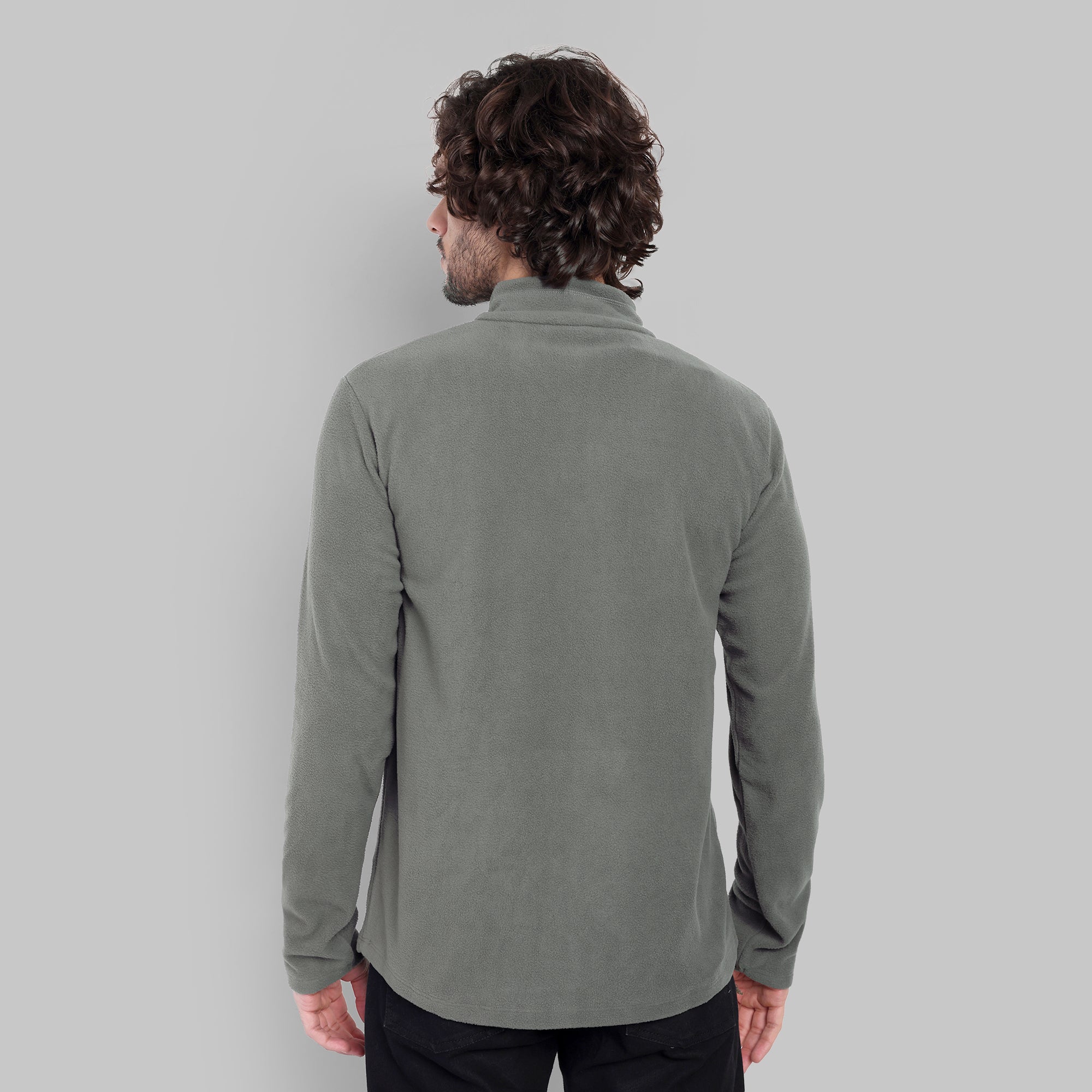 Half Zip Fleece Jacket – Lightweight (ET1000) Pewter Grey-thumbmail-5