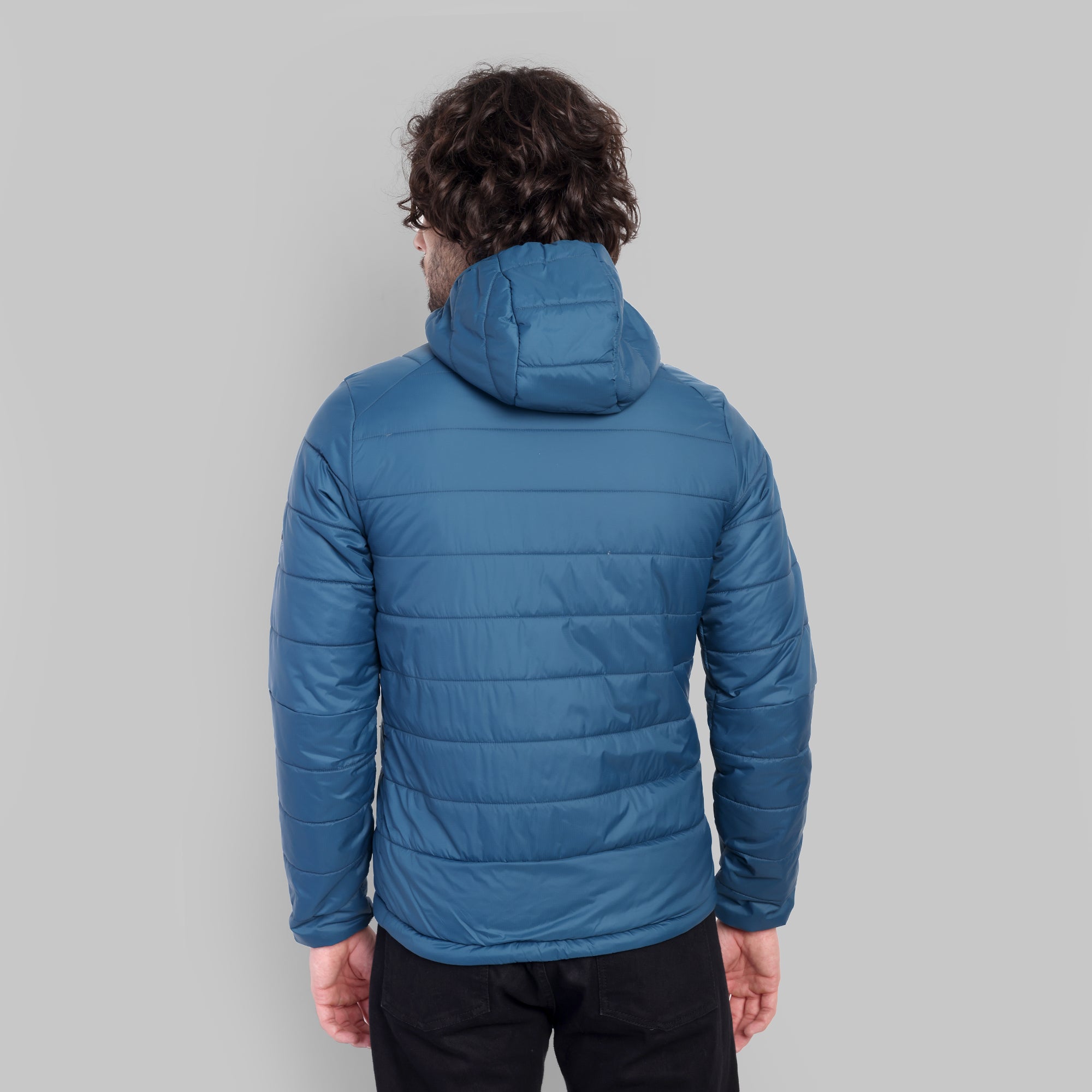 Lightweight Packable Jacket with Hood – Water-Repellent & Insulated - 5°C (ET1100) – Teal Blue-thumbmail-4
