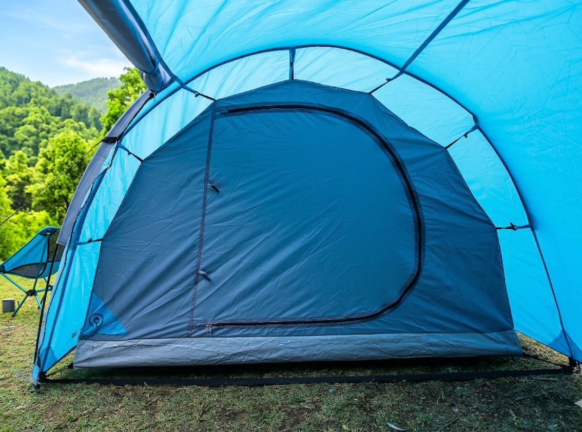 Adventra 4-Person Waterproof Camping Tent – Tunnel Tent with Carry Bag, Lightweight Outdoor Tent (ET1104 Aqua Blue)-thumbmail-5