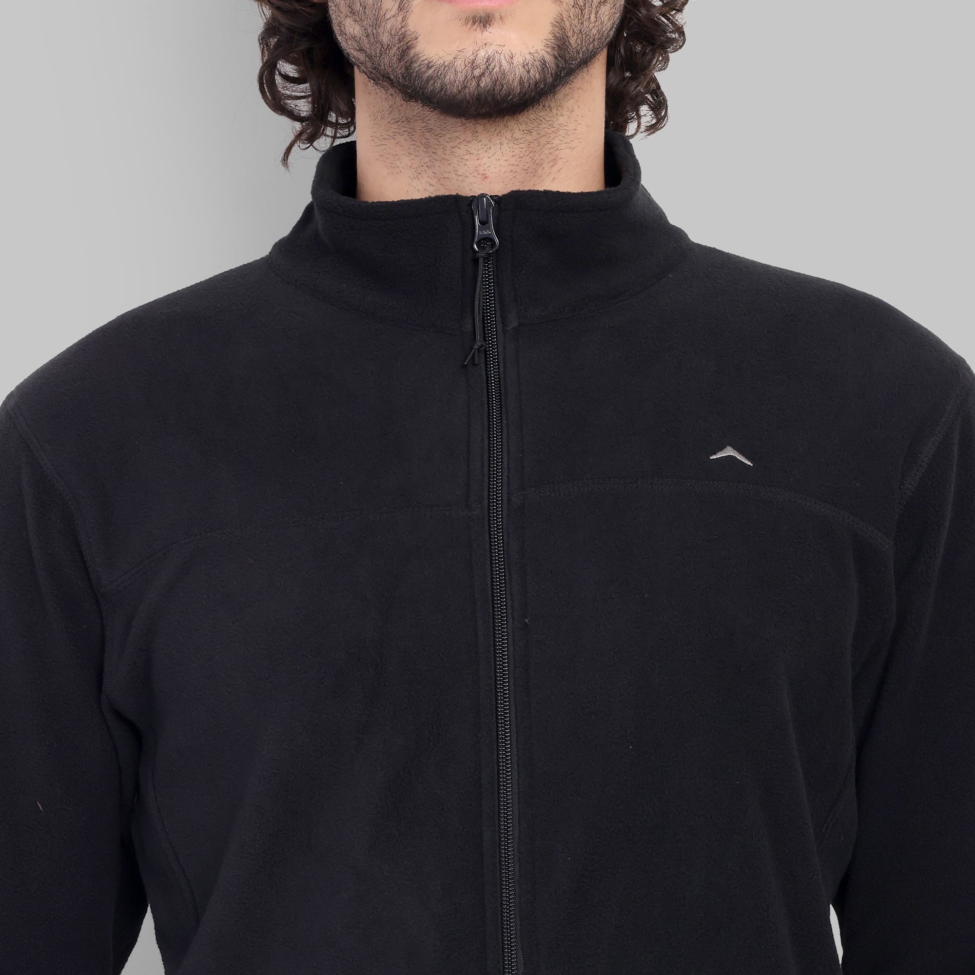 Full Zip Fleece Jacket – Lightweight (ET1000) Black-thumbmail-6