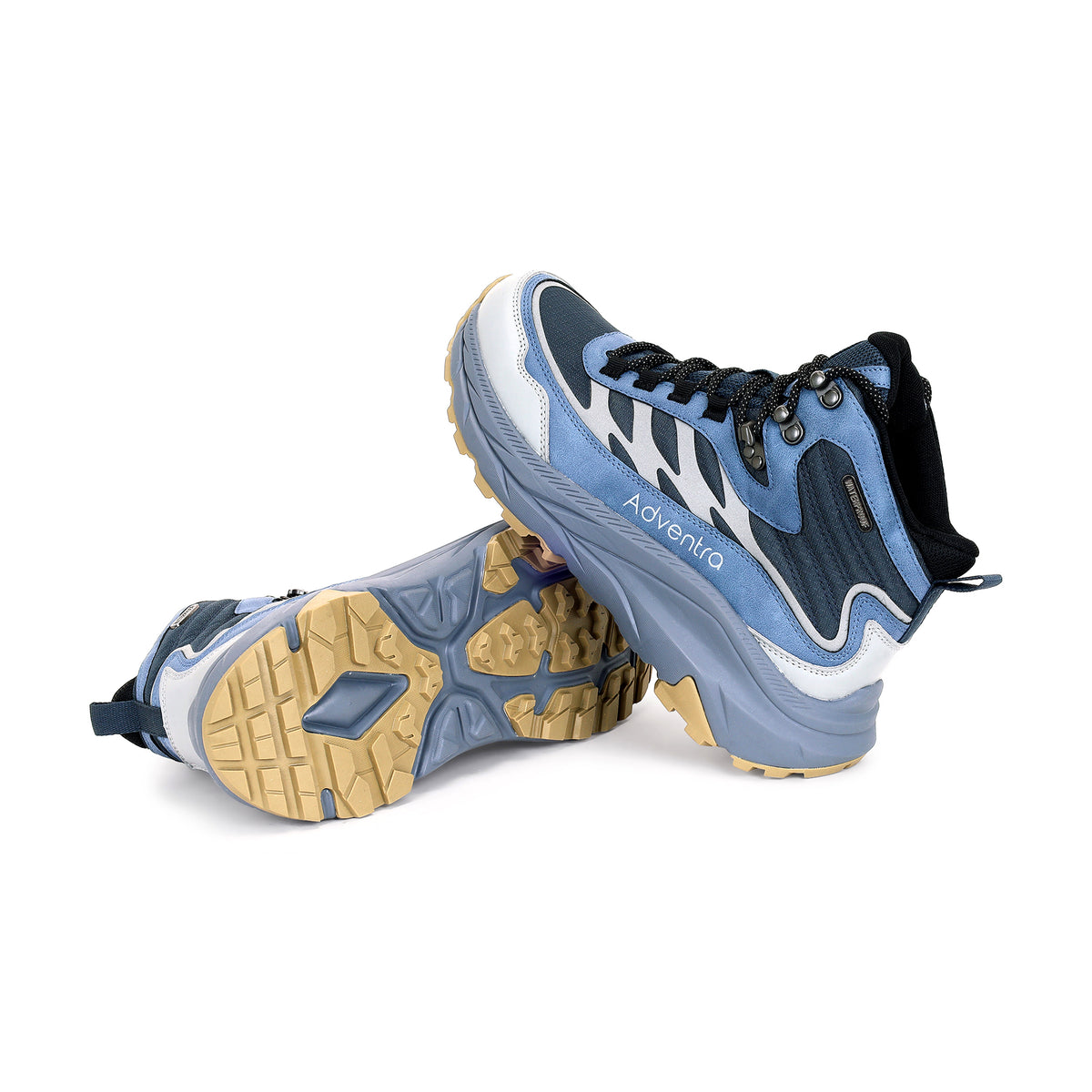 Waterproof Mid Ankle Hiking Shoes with Anti-Skid Rubber Sole (ET1112) - Blue-thumbmail-9