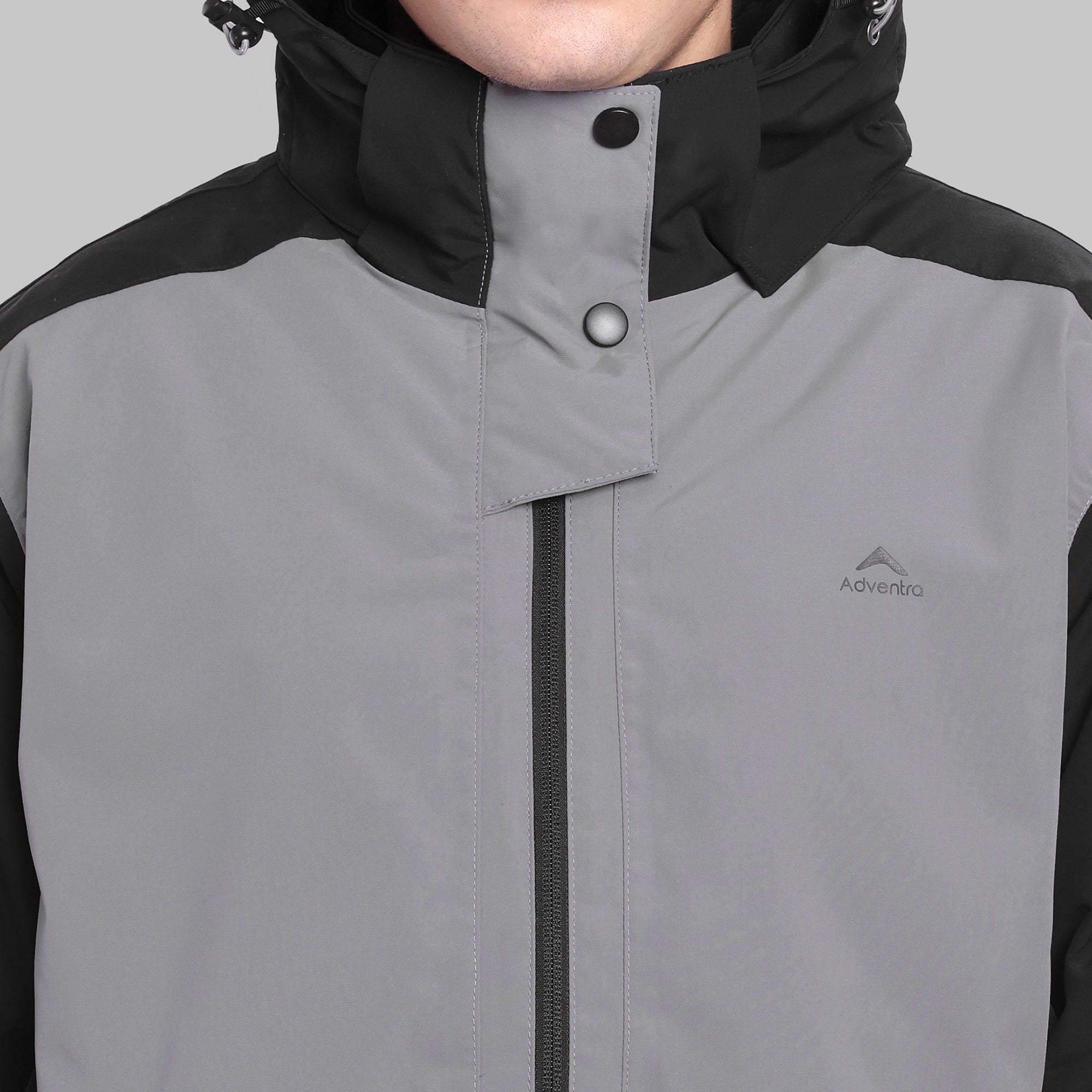 Waterproof Hoodie Jacket, Detachable Hood, 7 Pkts – Warm -20°C (WH2100) Grey-thumbmail-7