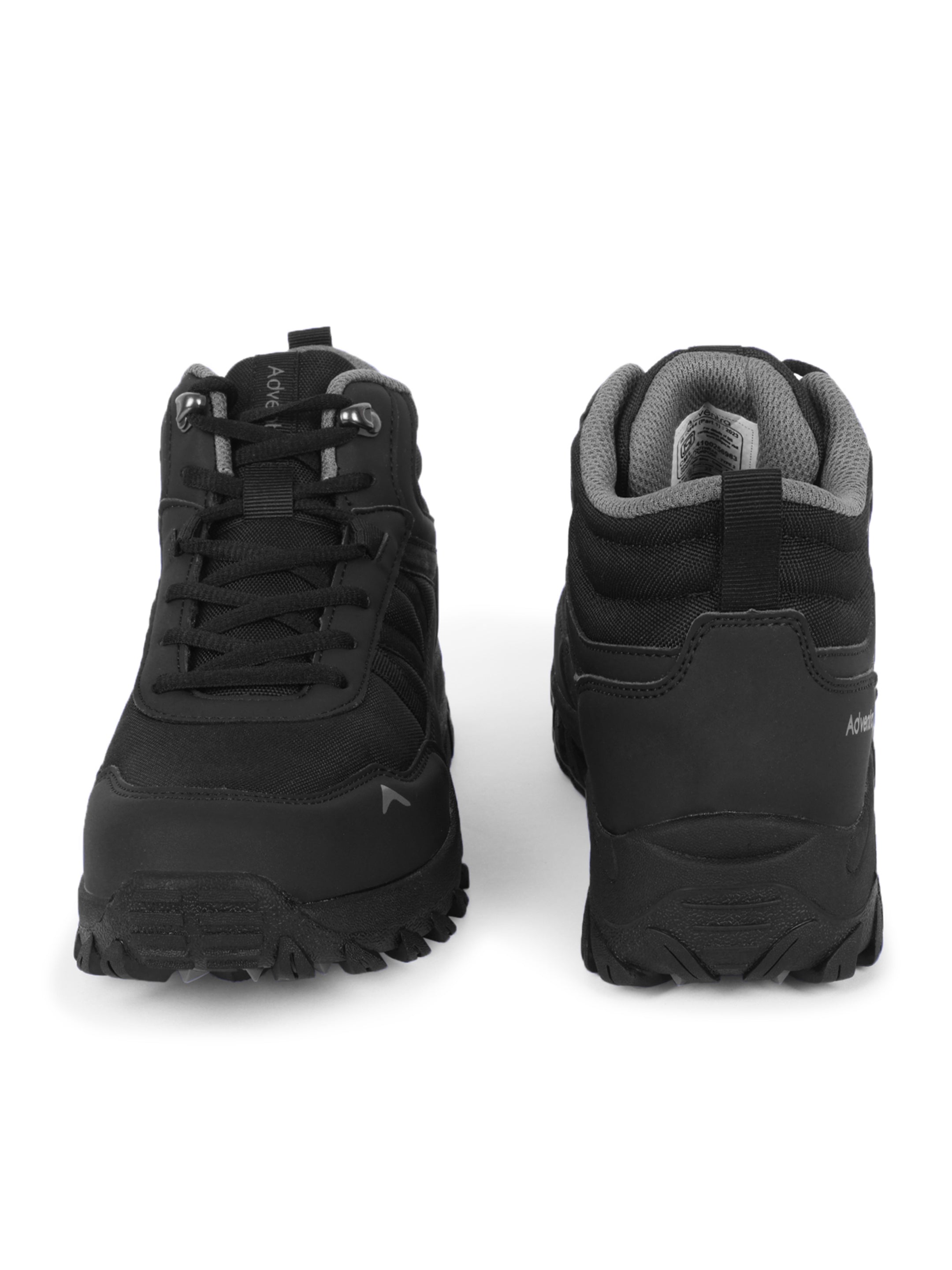Men Mid-Top Hiking Shoes with Anti-Skid Full Rubber Sole (EH900) Full Black-thumbmail-7