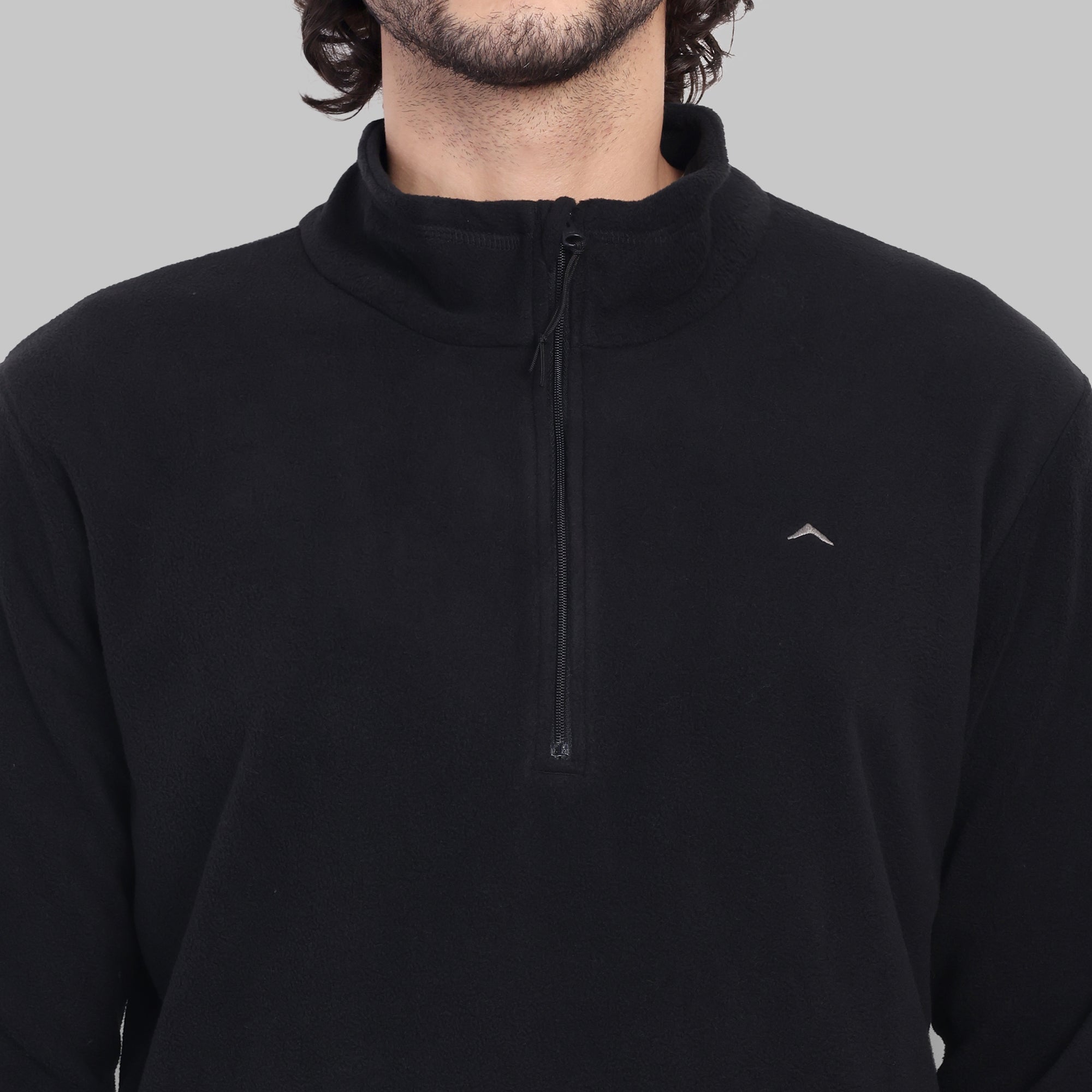 Half Zip Fleece Jacket – Lightweight (ET1000) Black-thumbmail-7