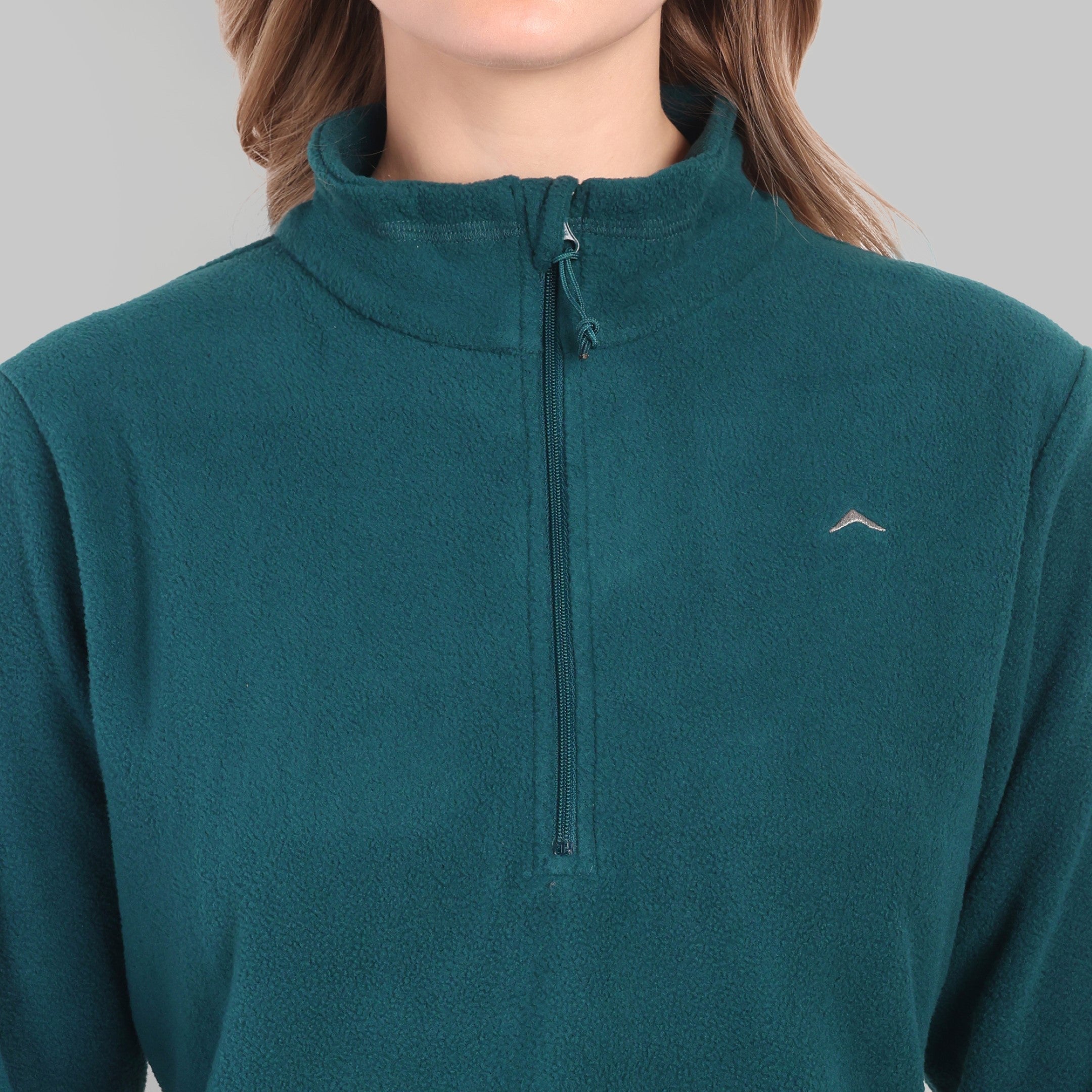 Women Half Zip Fleece Jacket – Lightweight (ET1000) Glacial Teal-thumbmail-6