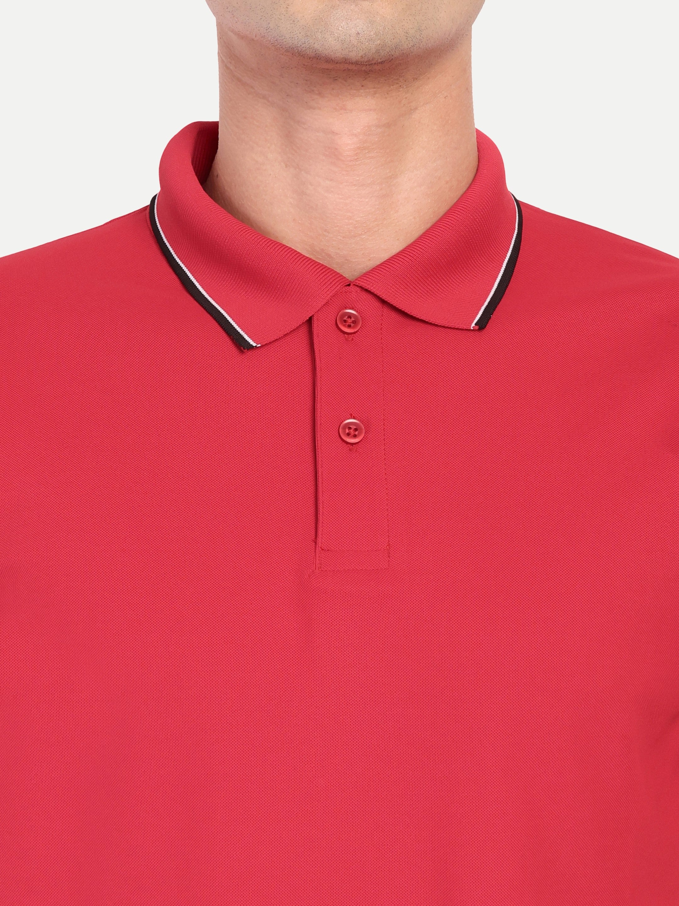 Adventra Polo Half Sleeve Tshirt ADP100 (Red)-thumbmail-6