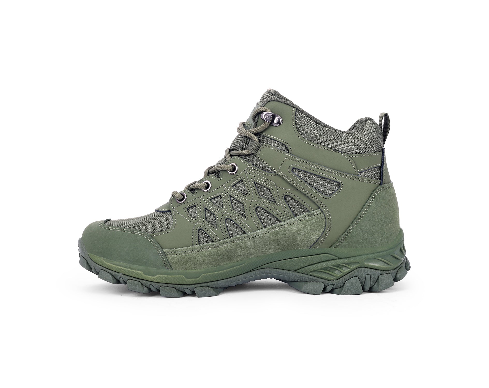 Men Waterproof Mid-Top Hiking Shoes with Cushioned Comfort (WH1107) Green-thumbmail-6