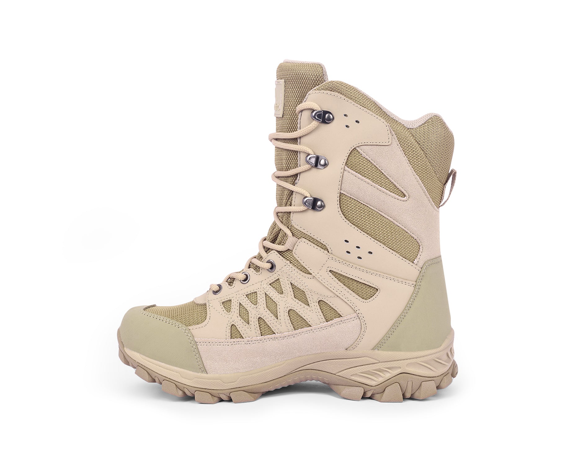 Men Waterproof High-Top Hiking Shoes with Cushioned Comfort (WH1108) Beige-thumbmail-6