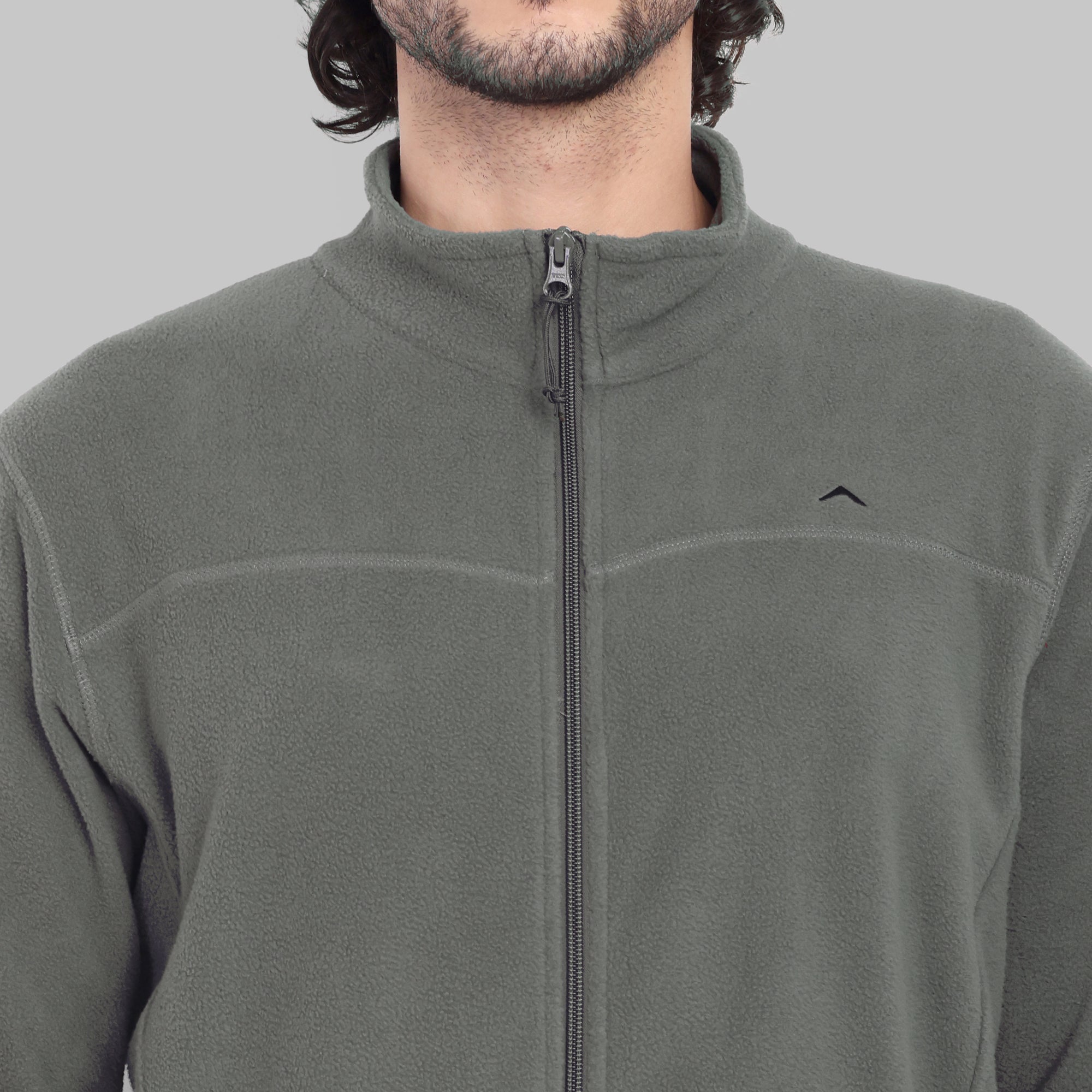 Full Zip Fleece Jacket – Lightweight (ET1000) Pewter Grey-thumbmail-6