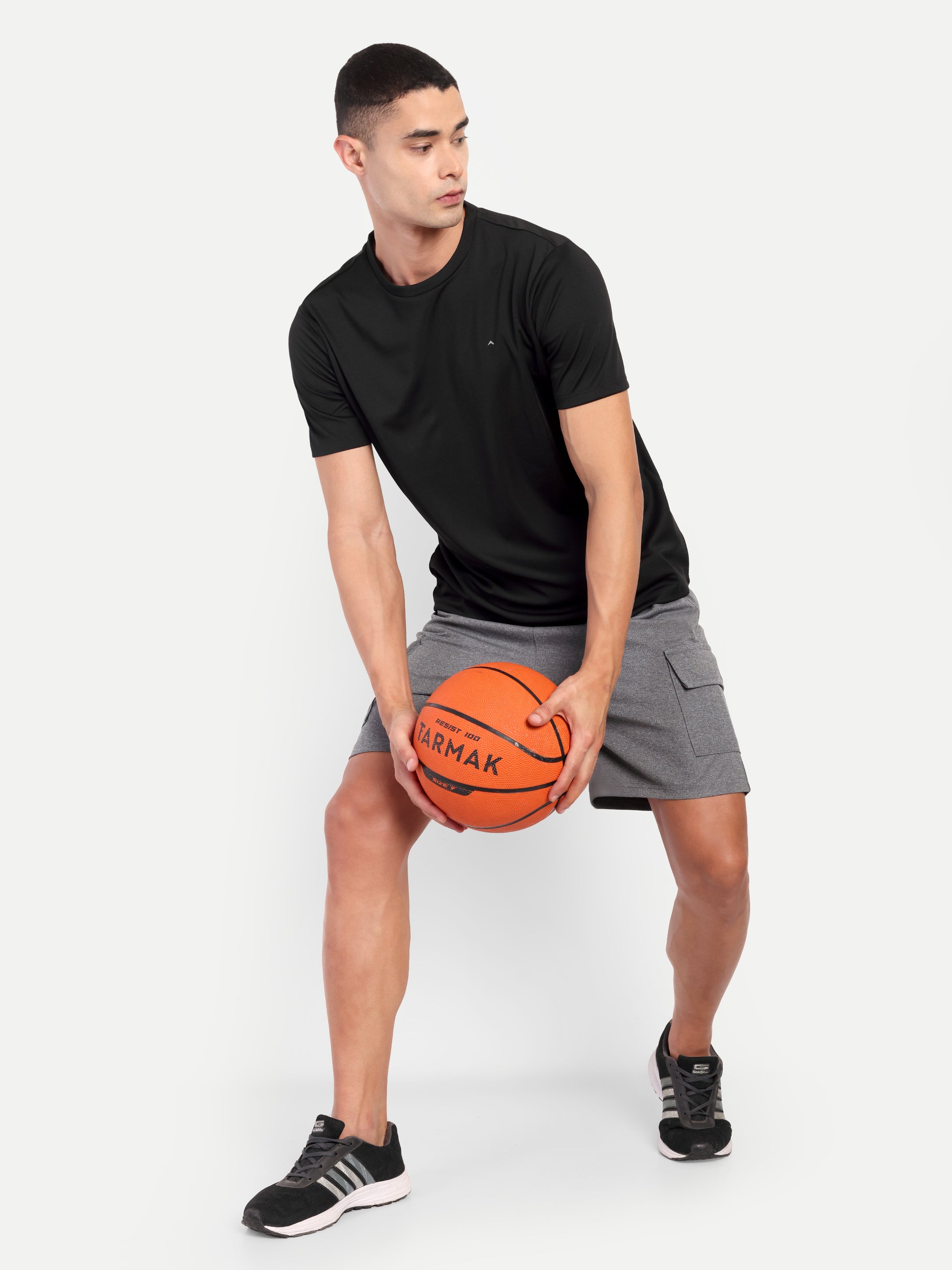 Adventra Basic Round Neck Tee ART103 (Black)-thumbmail-7