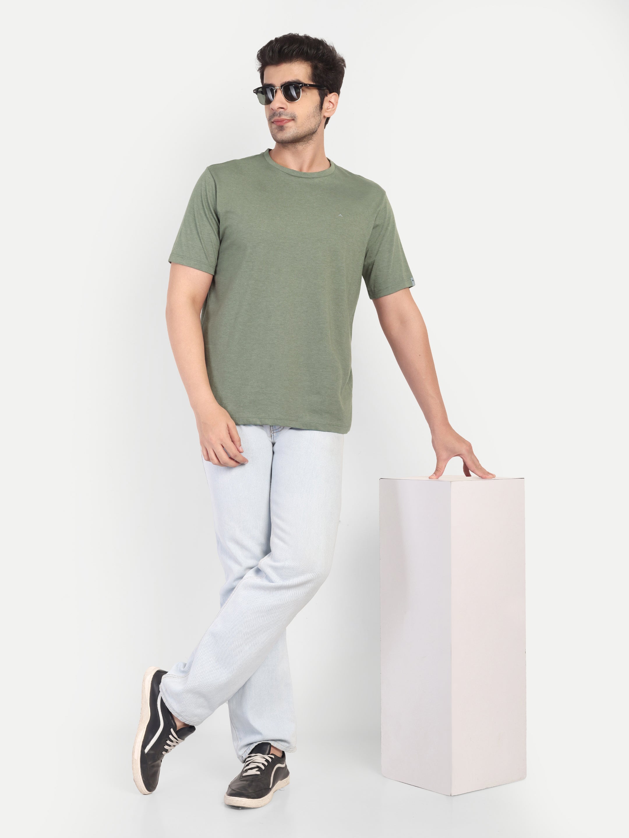 Adventra Basic Round Neck Tee ART104 (Olive)-thumbmail-7