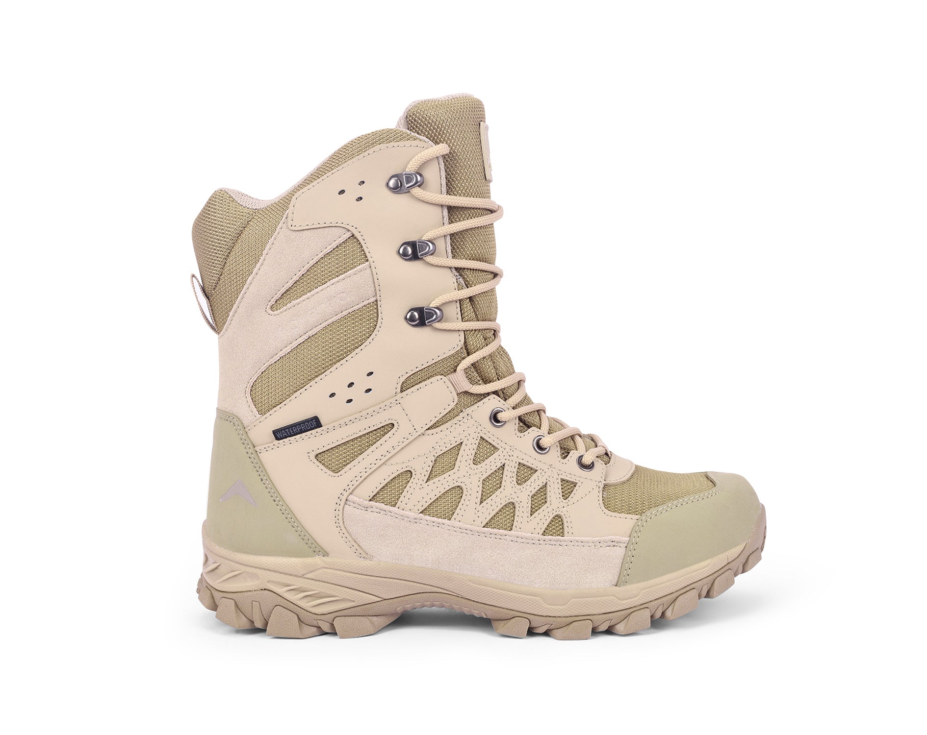 Men Waterproof High-Top Hiking Shoes with Cushioned Comfort (WH1108) Beige-thumbmail-7