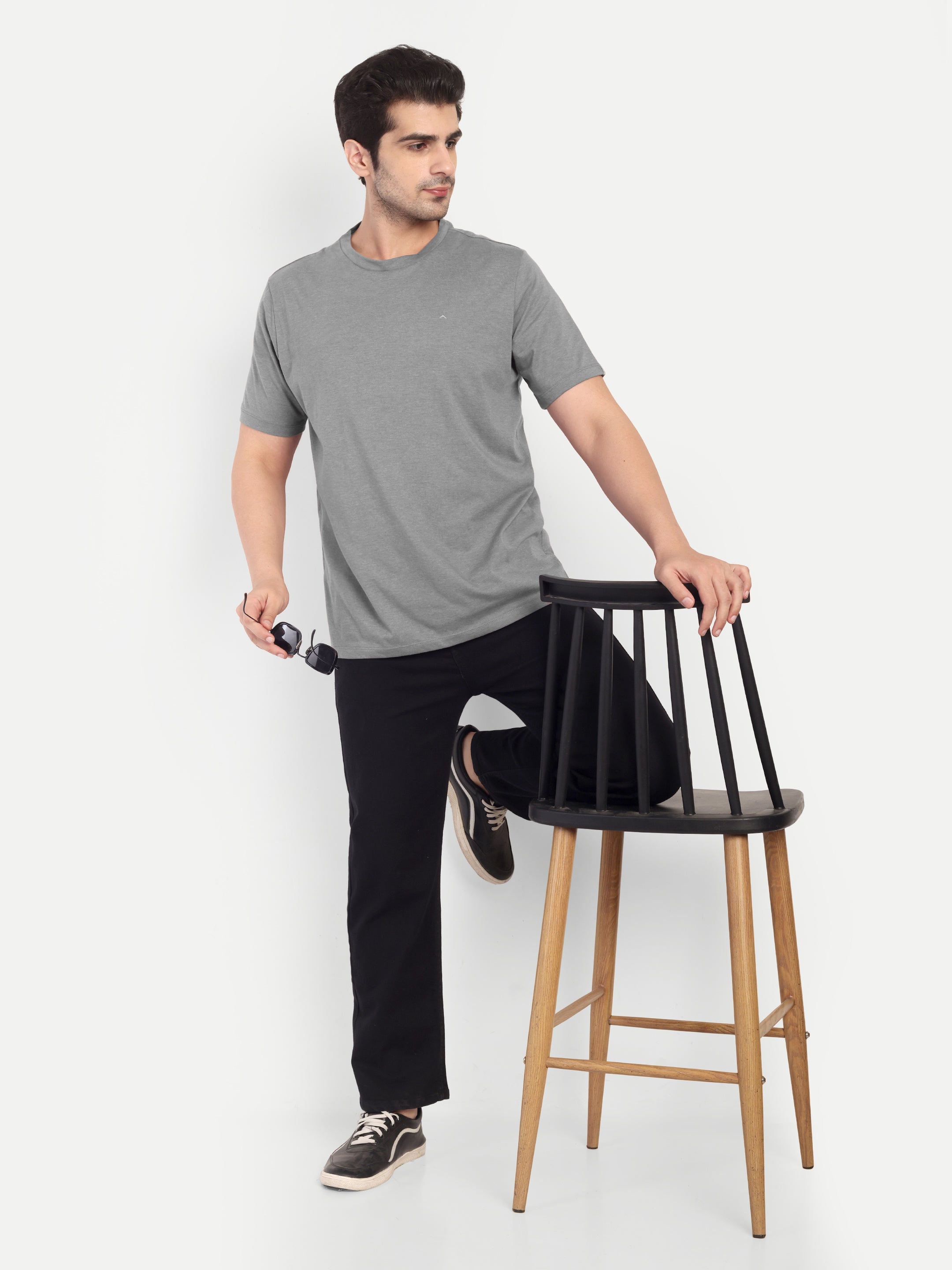 Adventra Basic Round Neck Tee ART104 (Grey)-thumbmail-7