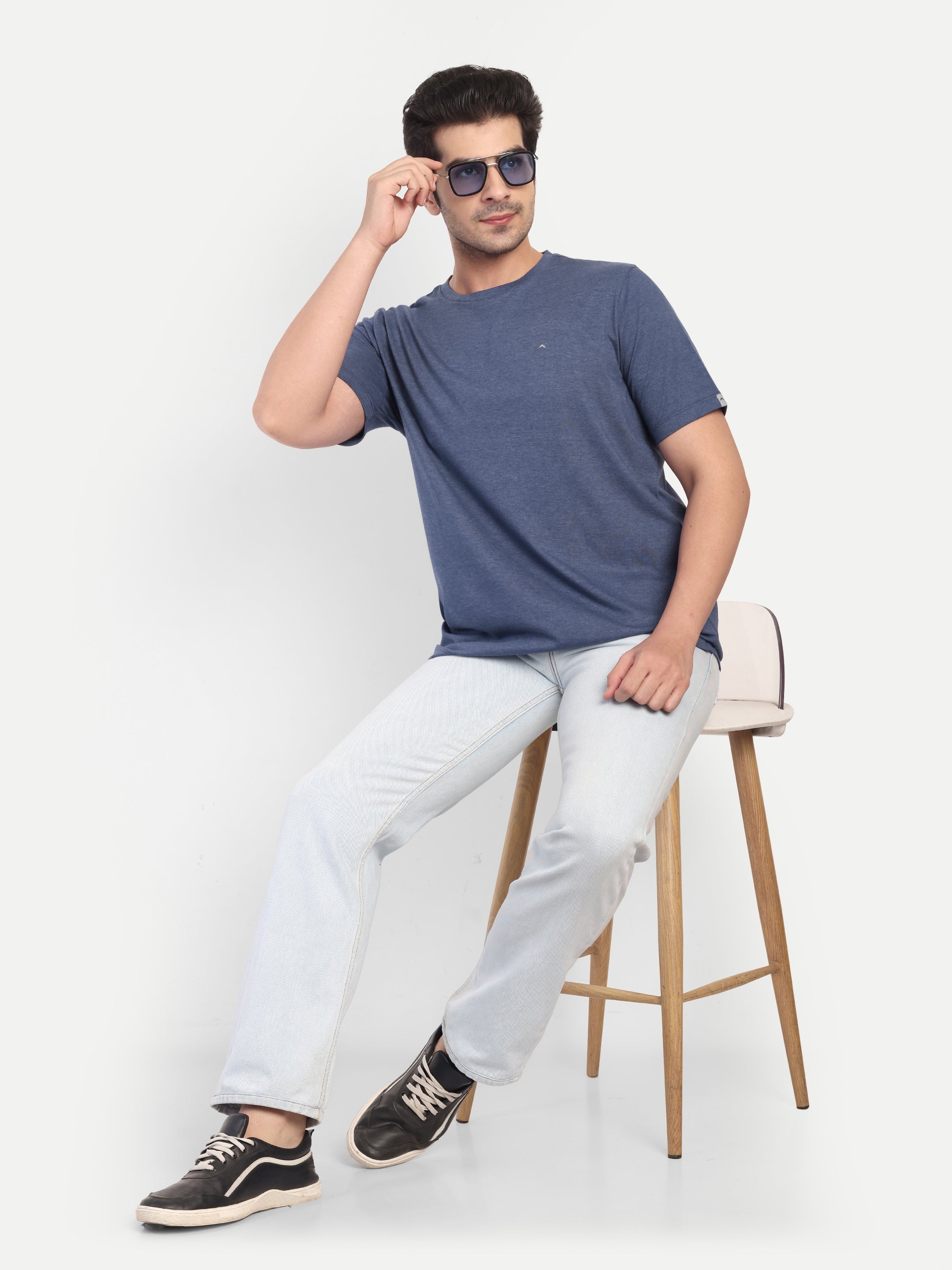 Adventra Basic Round Neck Tee ART104 (Navy)-thumbmail-7
