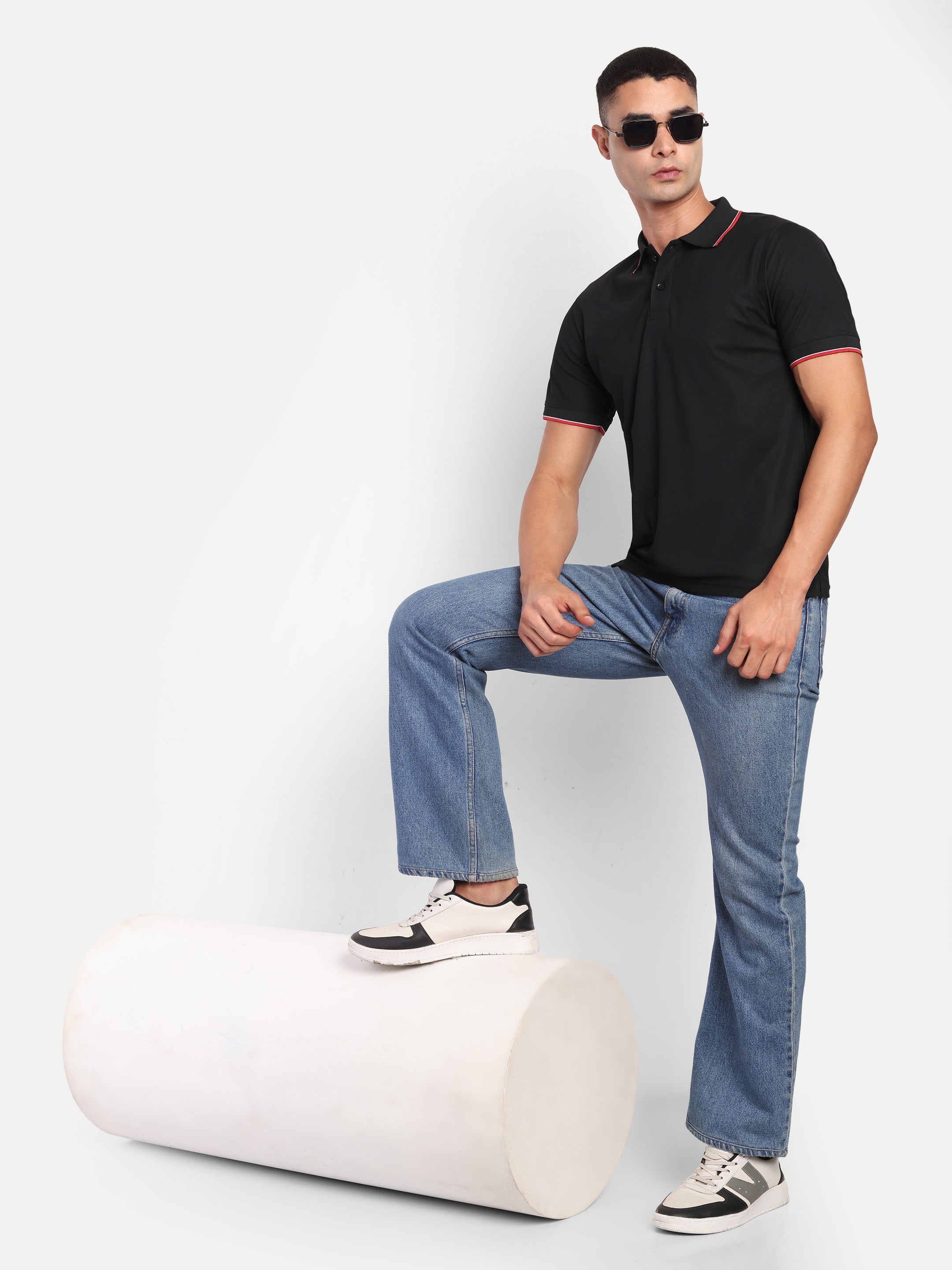 Adventra Polo Half Sleeve Tshirt ADP100 (Black)-thumbmail-6