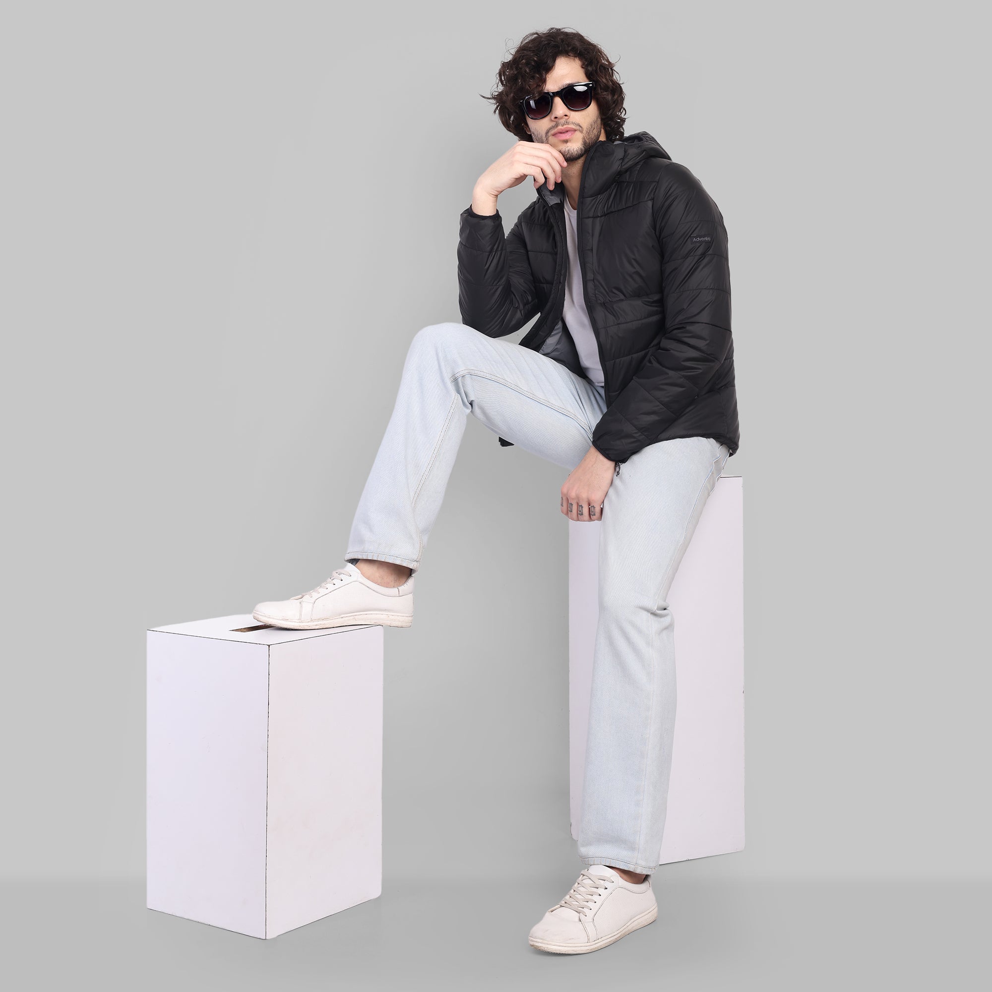 Lightweight Packable Jacket with Hood – Water-Repellent & Insulated -5°C (ET1100) – Black-thumbmail-6