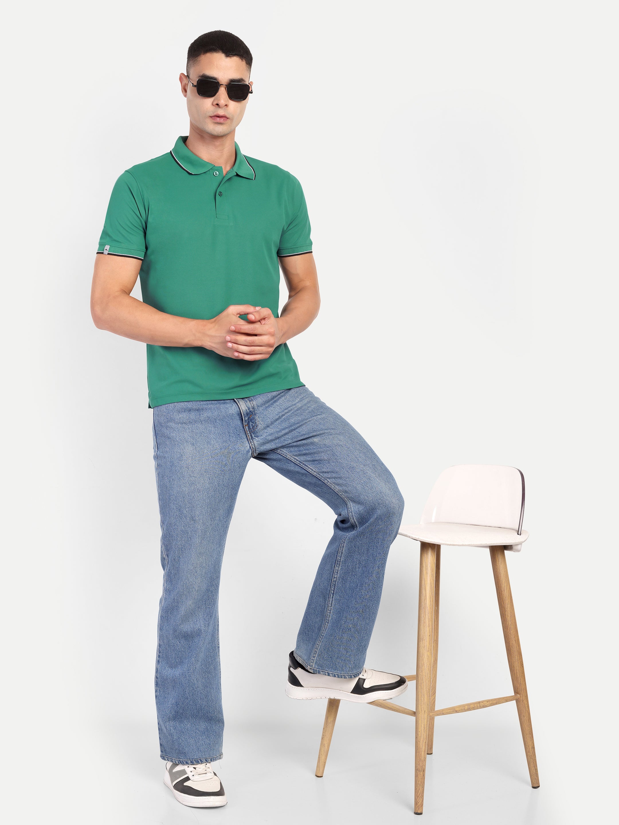 Adventra Polo Half Sleeve Tshirt ADP100 (Green)-thumbmail-7