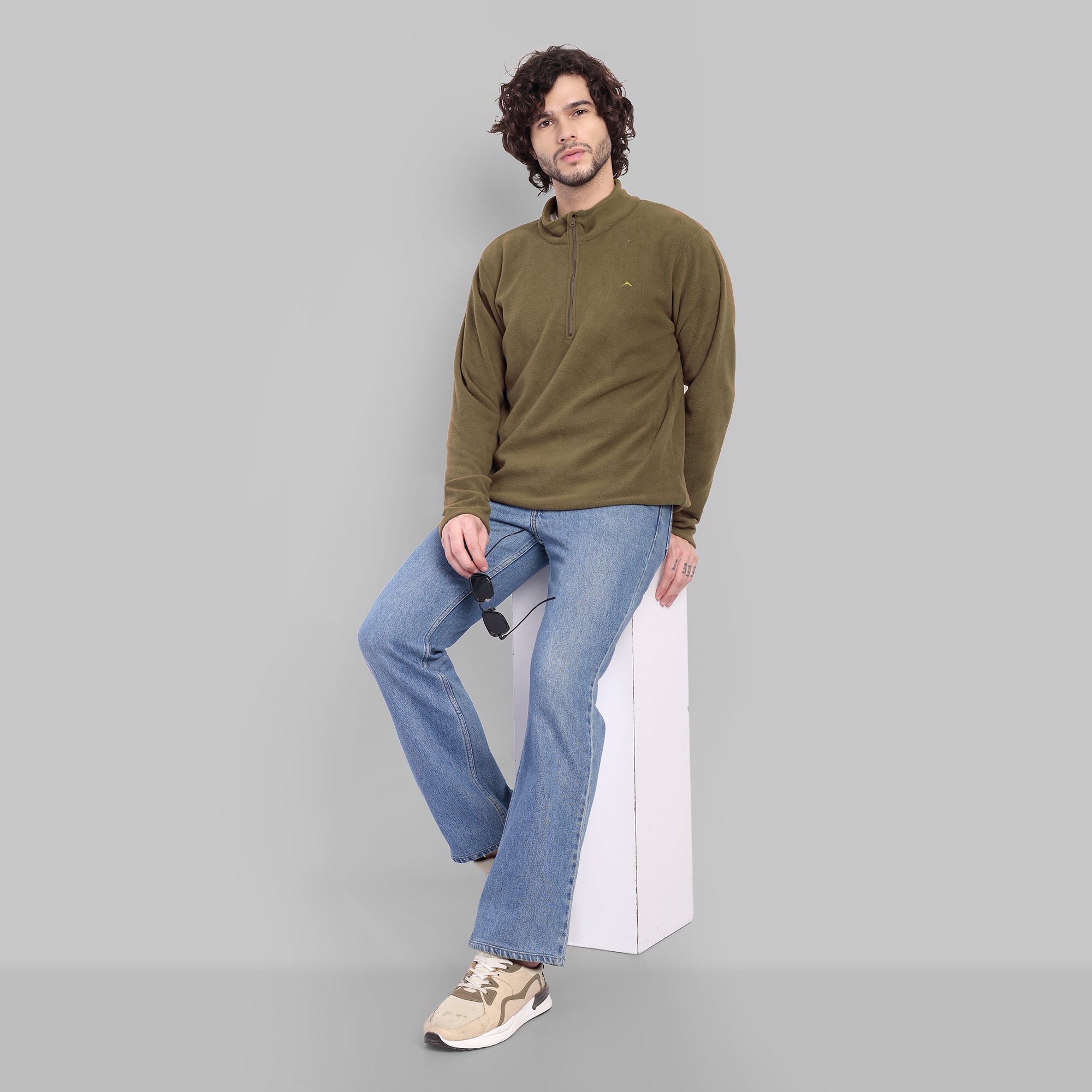 Half Zip Fleece Jacket – Lightweight (ET1000) Uniform Green-thumbmail-7