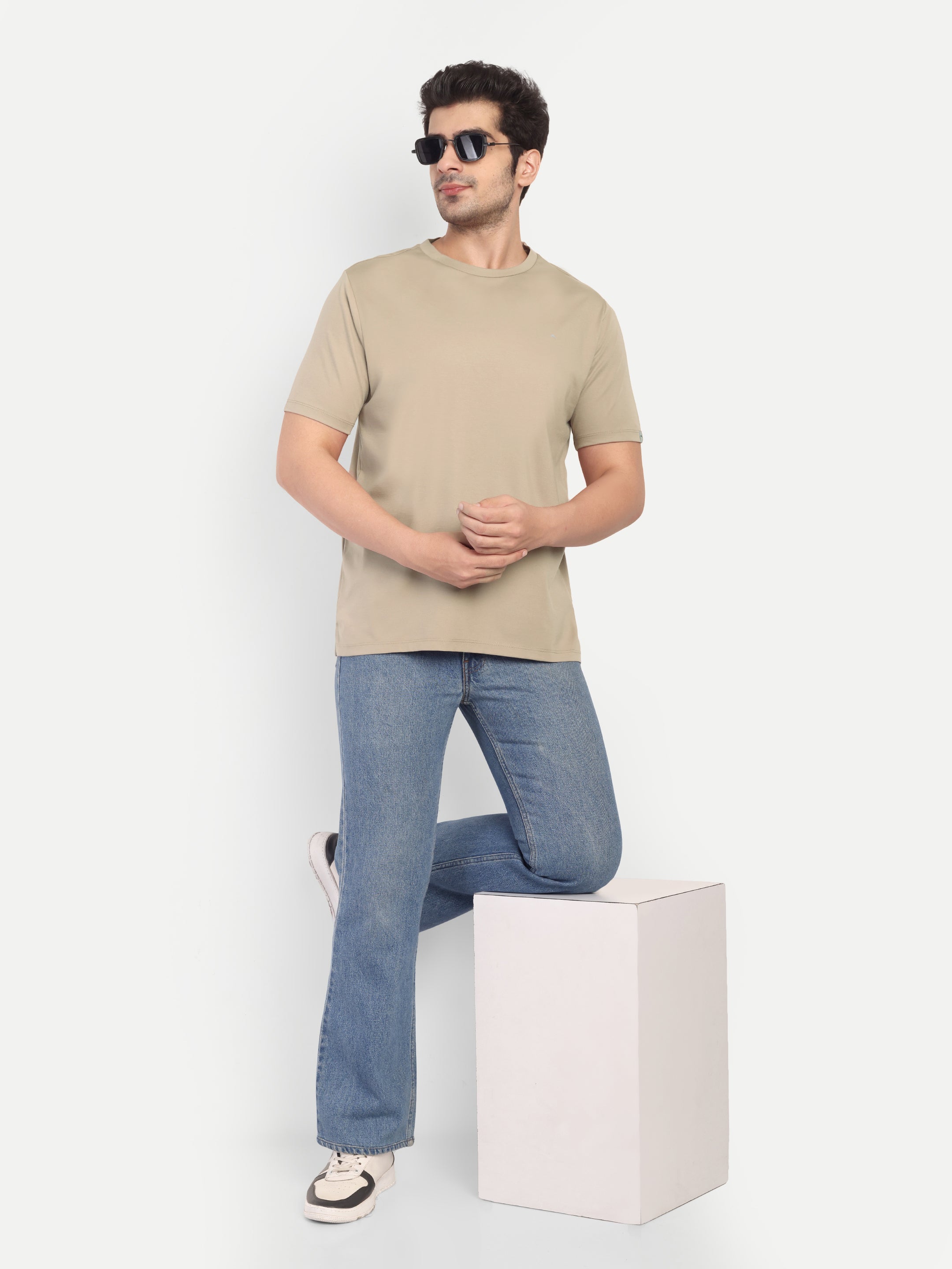 Adventra Elite Round Neck Tee AER100 (Beige)-thumbmail-7