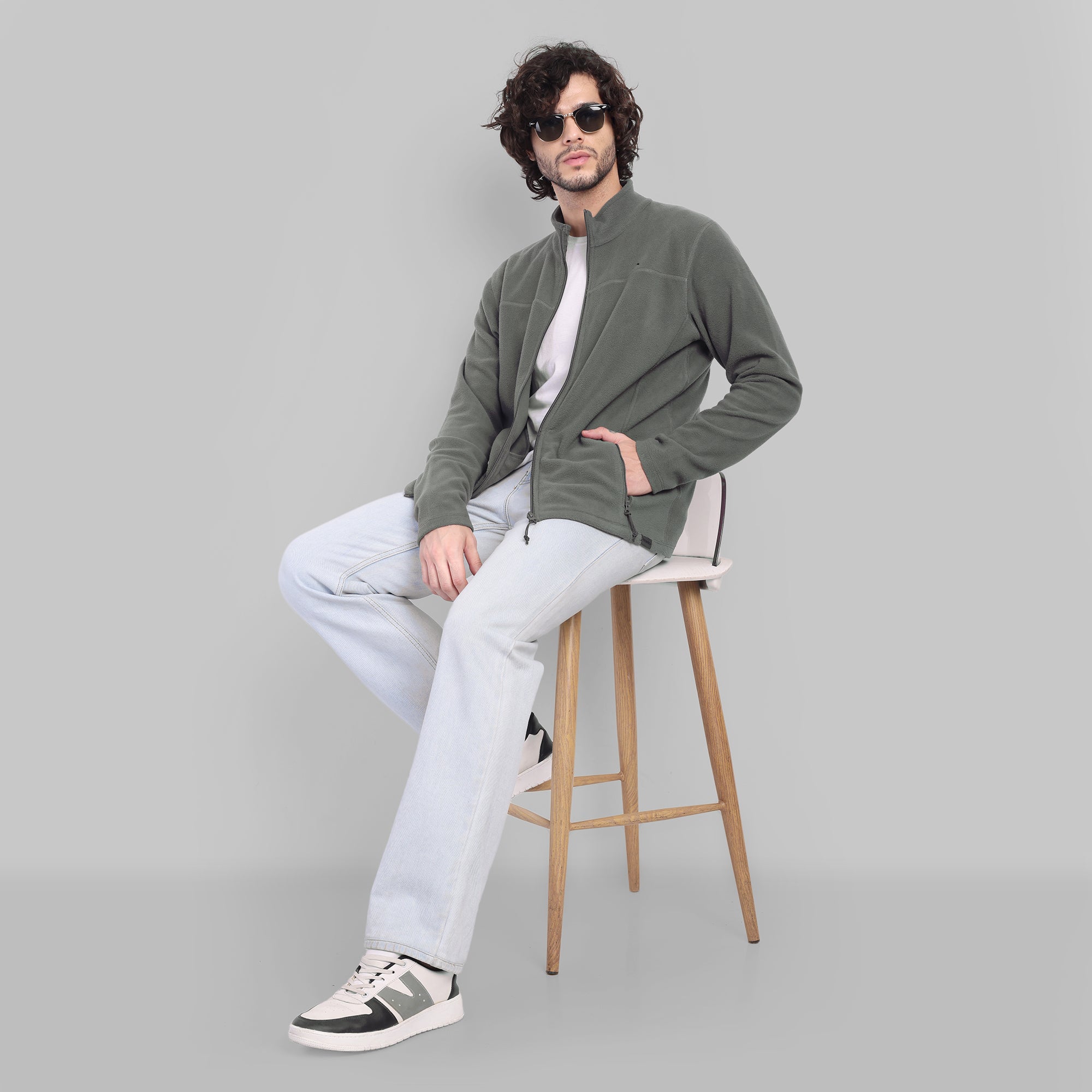 Full Zip Fleece Jacket – Lightweight (ET1000) Pewter Grey-thumbmail-7