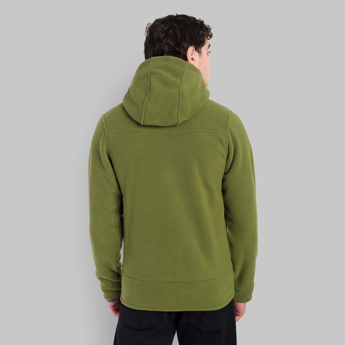 Sherpa Fleece Full Zip Hoodie Jacket – Ultra Warm (ET501) Olive Green-thumbmail-7
