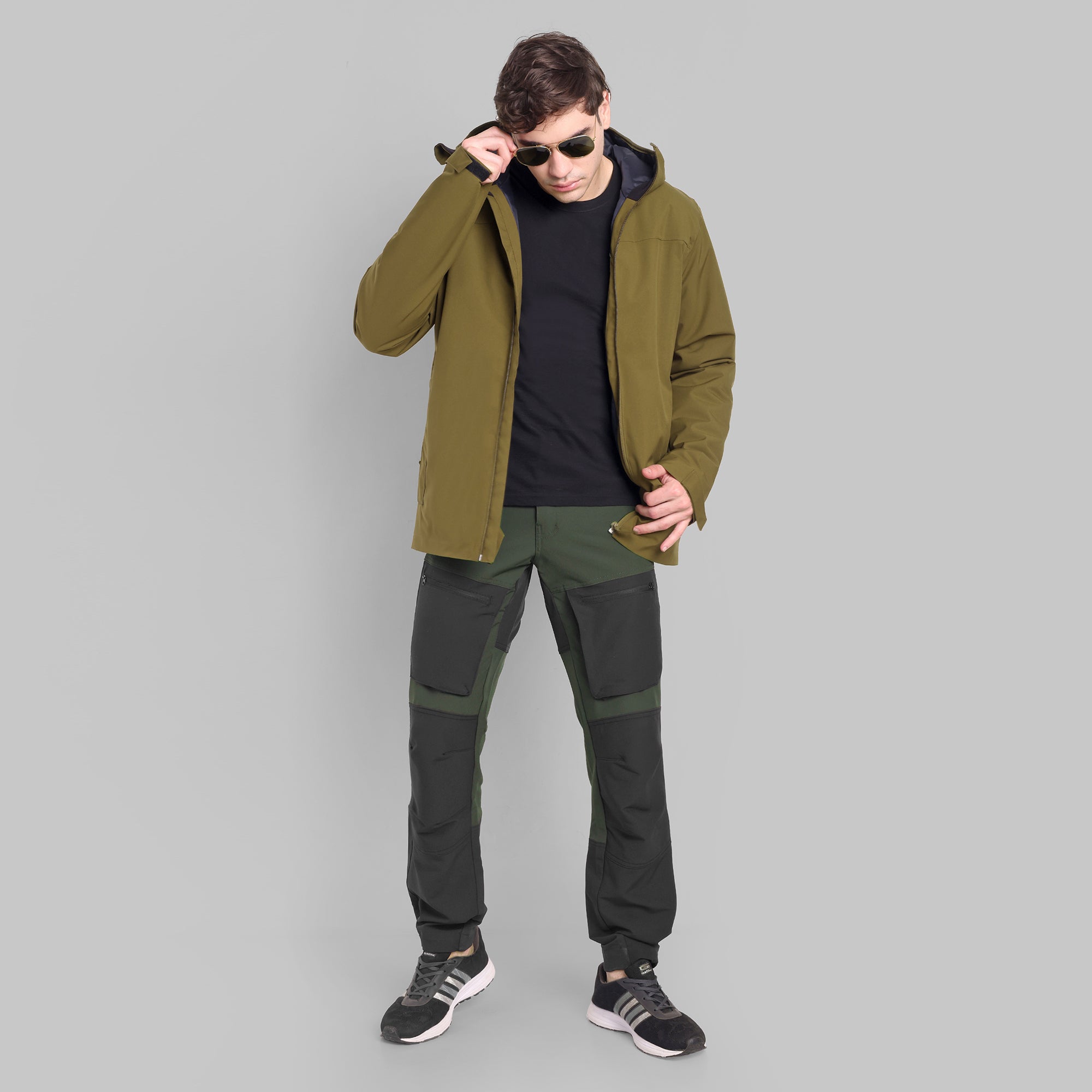 Water-Resistant Cargo Pants with 5 Pockets – EH1101 Green-thumbmail-3