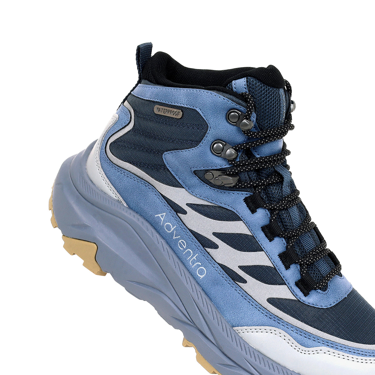 Waterproof Mid Ankle Hiking Shoes with Anti-Skid Rubber Sole (ET1112) - Blue-thumbmail-11