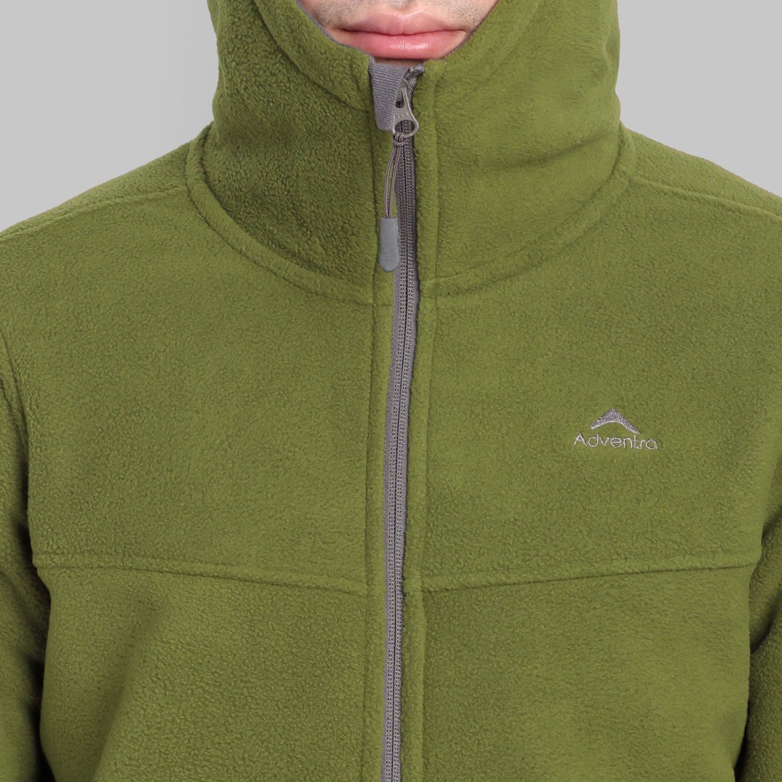 Sherpa Fleece Full Zip Hoodie Jacket – Ultra Warm (ET501) Olive Green-thumbmail-7