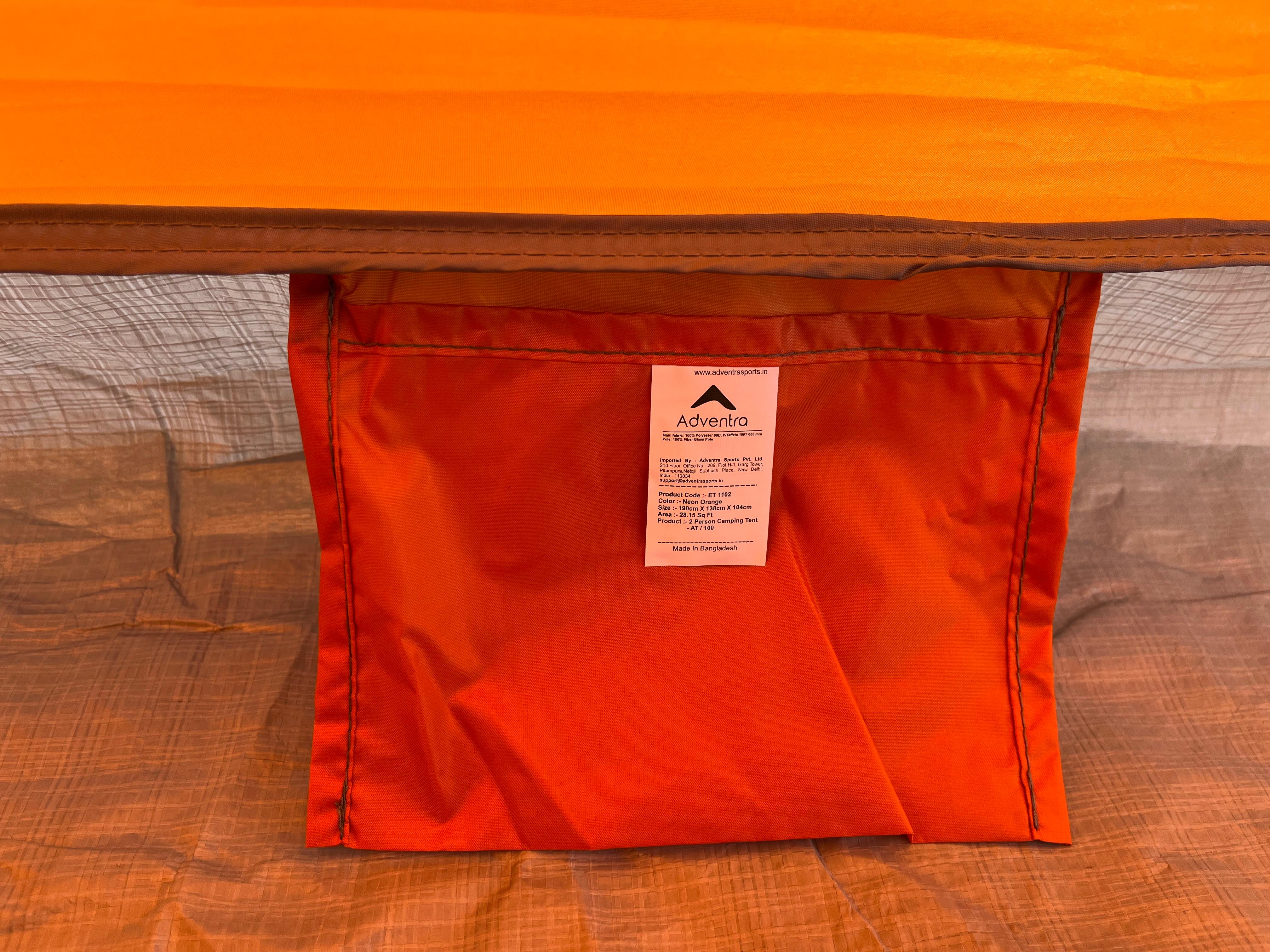 2-Person Camping Tent with UV Protection & Waterproof Flysheet (ET1102) Orange-thumbmail-4
