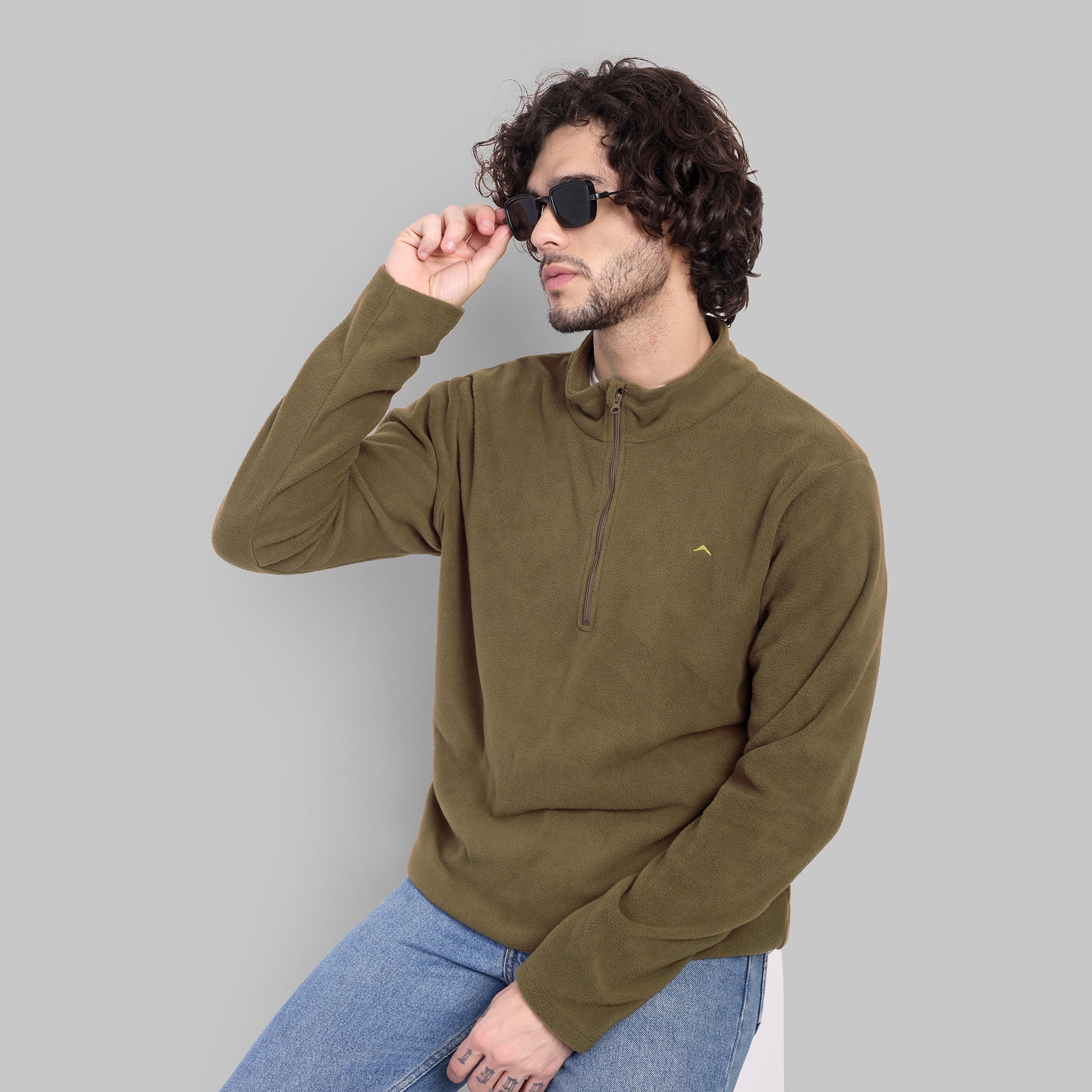 Half Zip Fleece Jacket – Lightweight (ET1000) Uniform Green-thumbmail-8