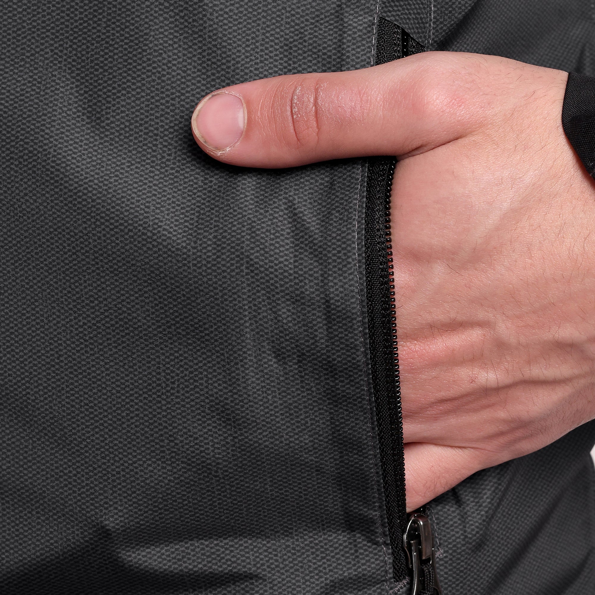 Waterproof Hooded Jacket with Pockets – Warm -10°C (ET1100) Grey/Black-thumbmail-9