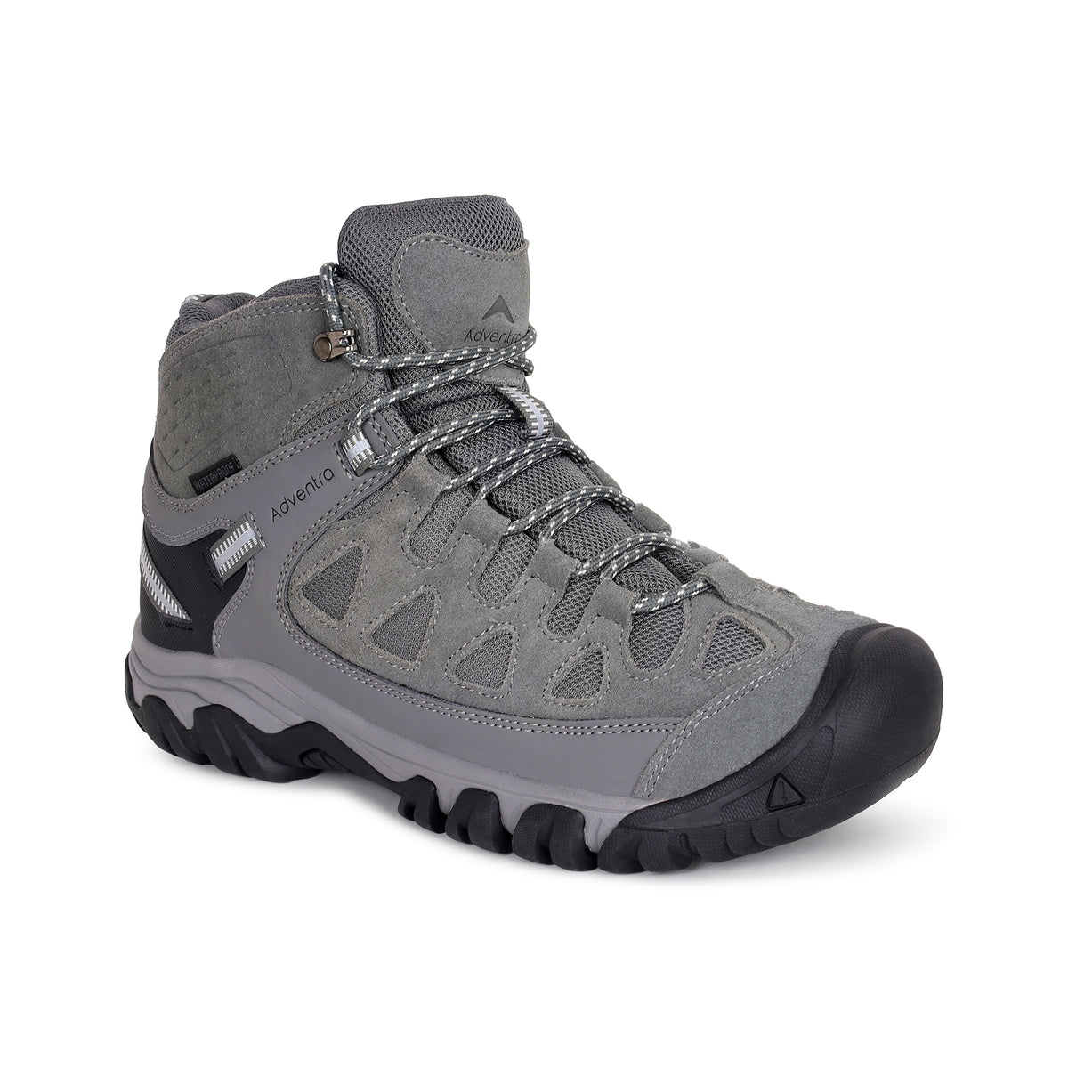 Waterproof Mid Ankle Hiking Shoes with Suede Upper (ET1113) - Grey