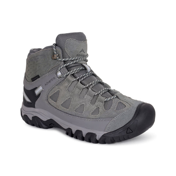 Waterproof Mid Ankle Hiking Shoes with Suede Upper (ET1113) - Grey