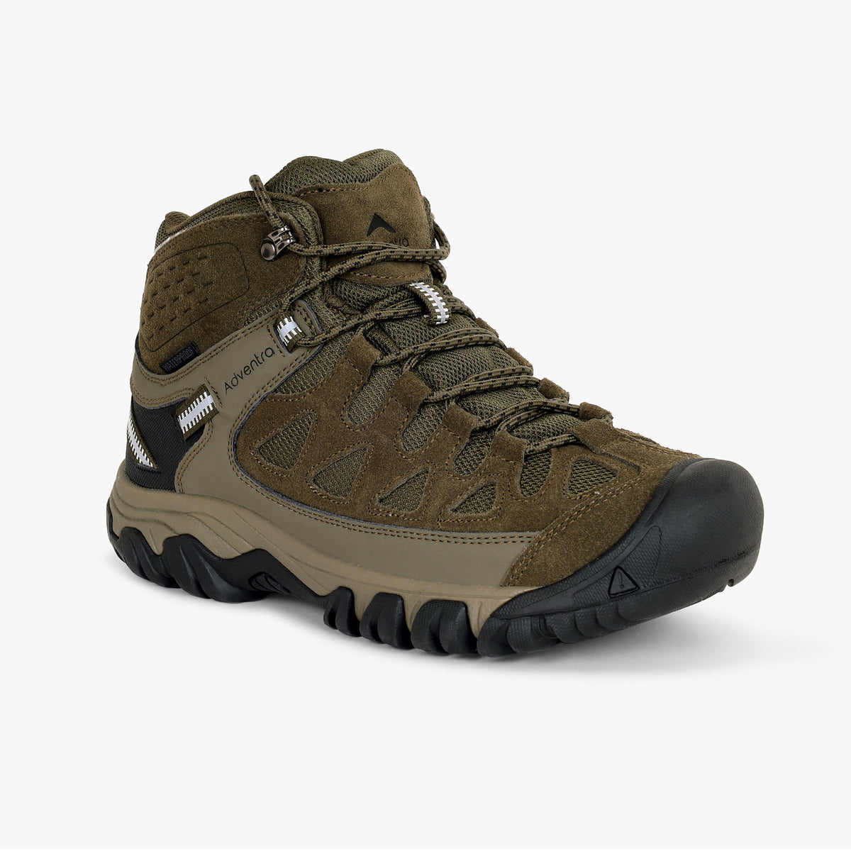 Waterproof Mid Ankle Hiking Shoes with Suede Upper (ET1113) - Olive