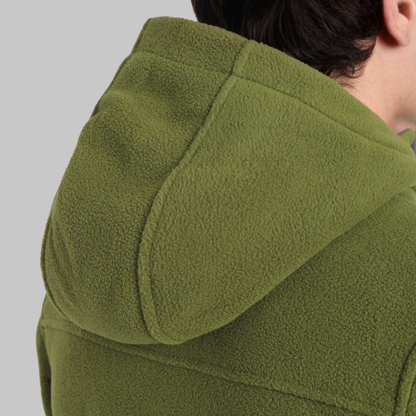 Sherpa Fleece Full Zip Hoodie Jacket – Ultra Warm (ET501) Olive Green-thumbmail-9