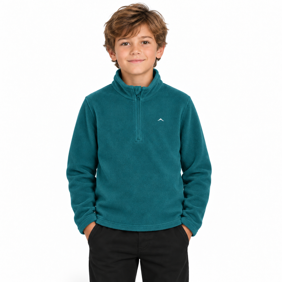Kids Half Zip Fleece Jacket – Lightweight (ET1000) Glacial Teal