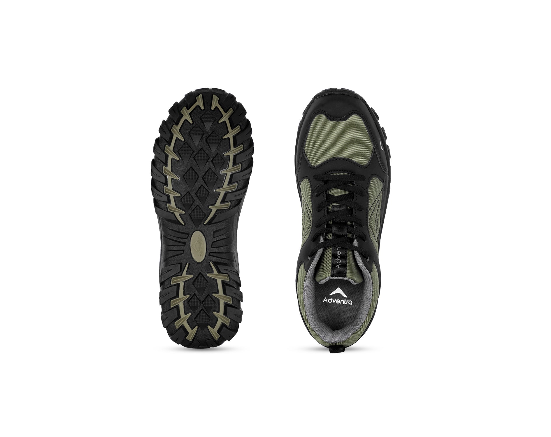 Low-Top Hiking Shoes with Anti-Skid Rubber Sole (EH500) Olive Green-thumbmail-3