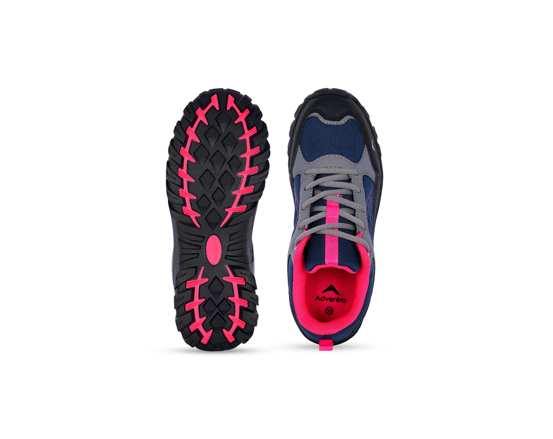 Women Low-Top Hiking Shoes with Anti-Skid Rubber Sole (EH500) Black-Pink-thumbmail-3