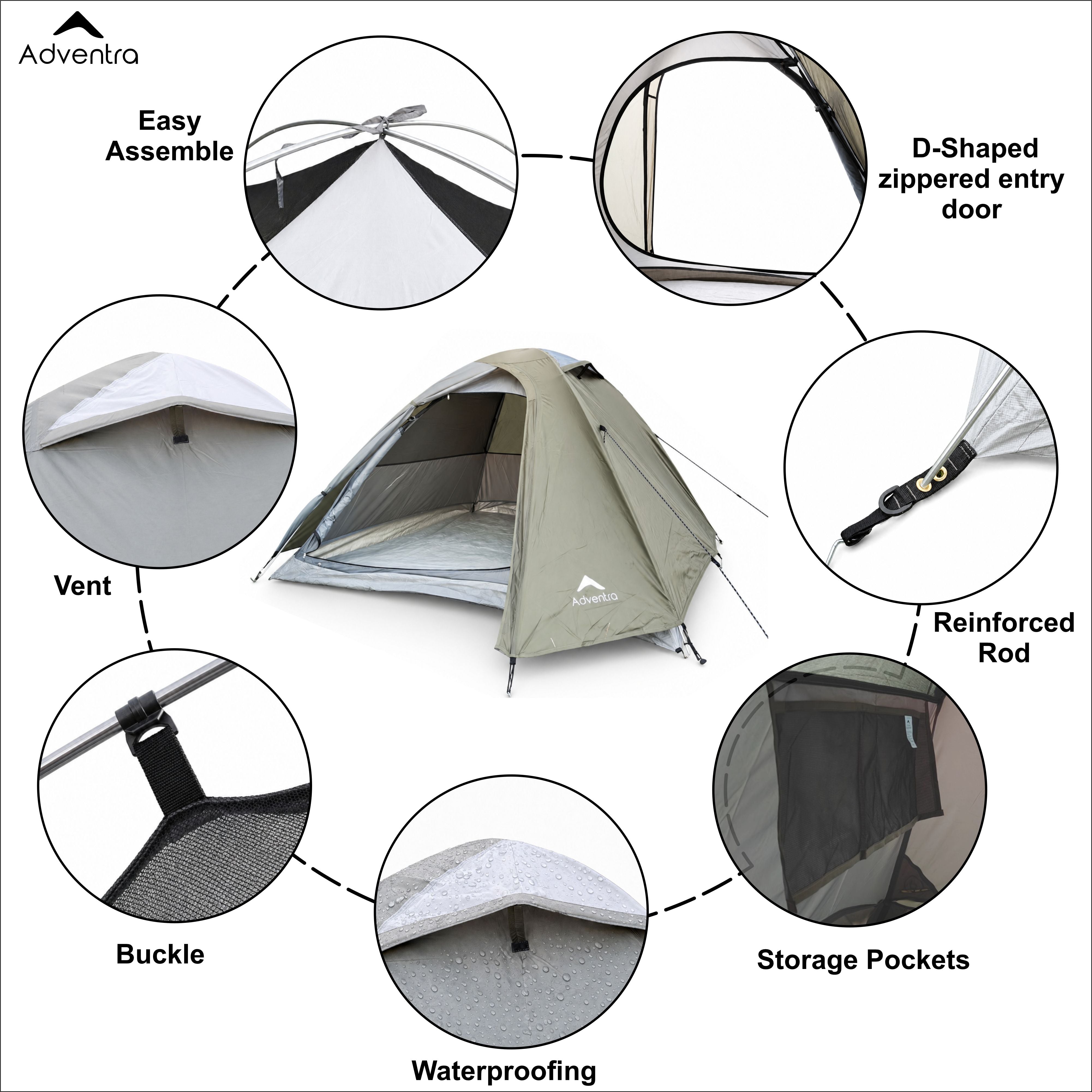 3 Person Waterproof Camping Tent with Aluminium Poles | ET1103-thumbmail-7