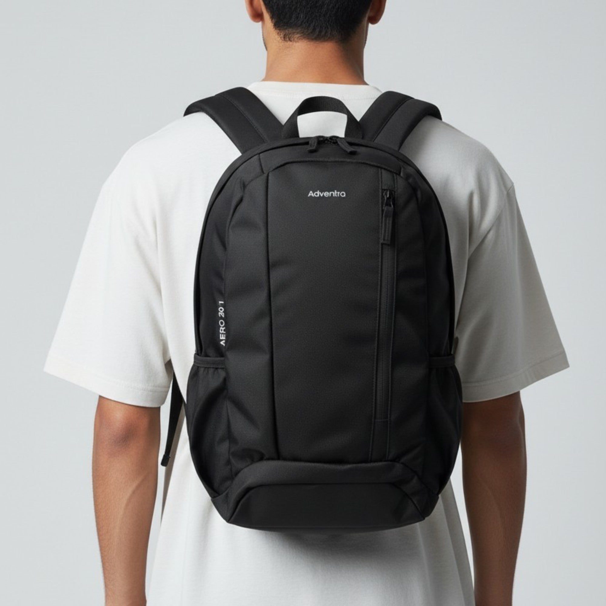 Adventra 20L Backpack – Lightweight Everyday Laptop Bag Black-thumbmail-5