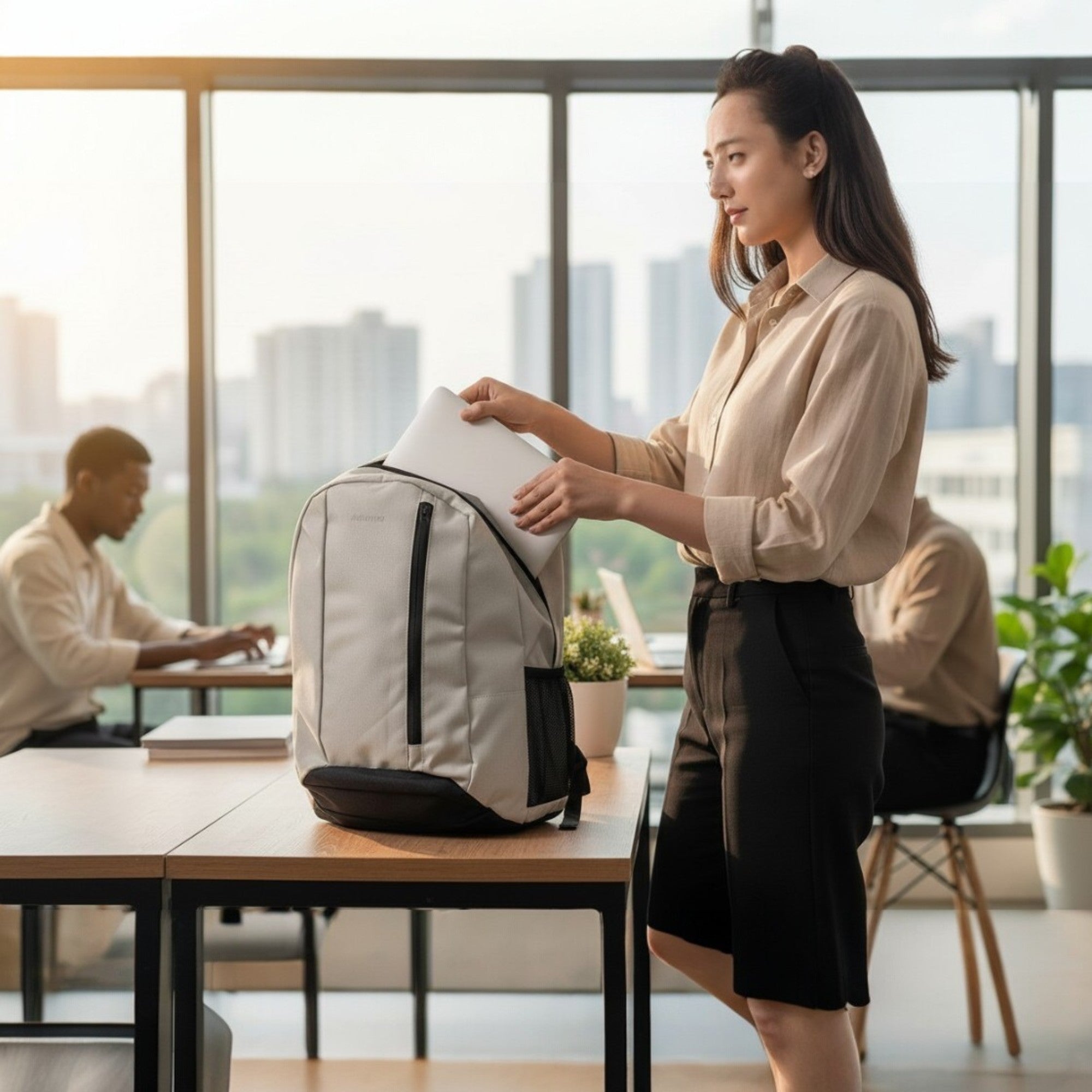 Adventra 20L Everyday Backpack with Padded Straps – Lightweight Durable Laptop Bag (AERO EH101 Grey)-thumbmail-6