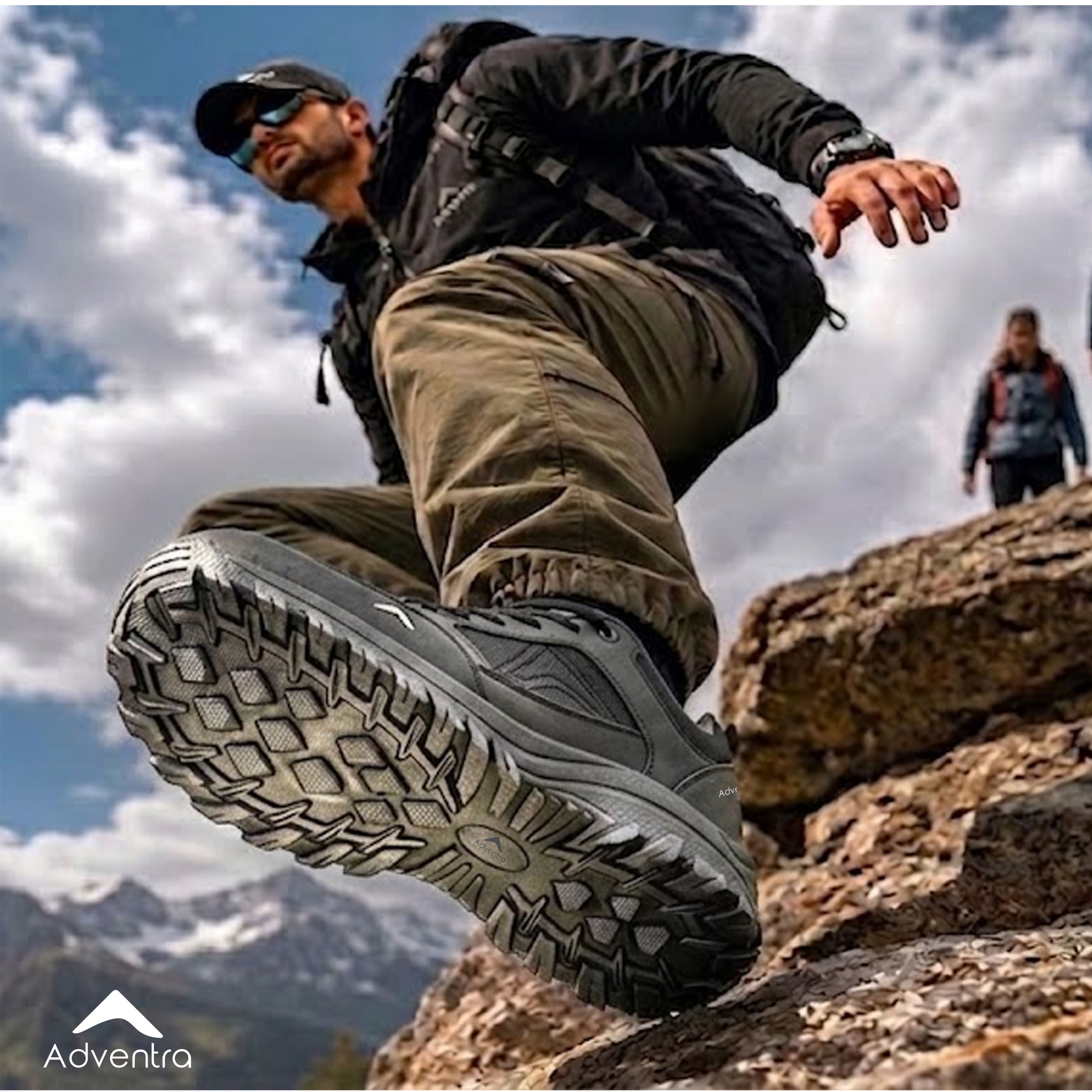 Low-Top Hiking Shoes with Anti-Skid Rubber Sole (EH500) Black-thumbmail-2