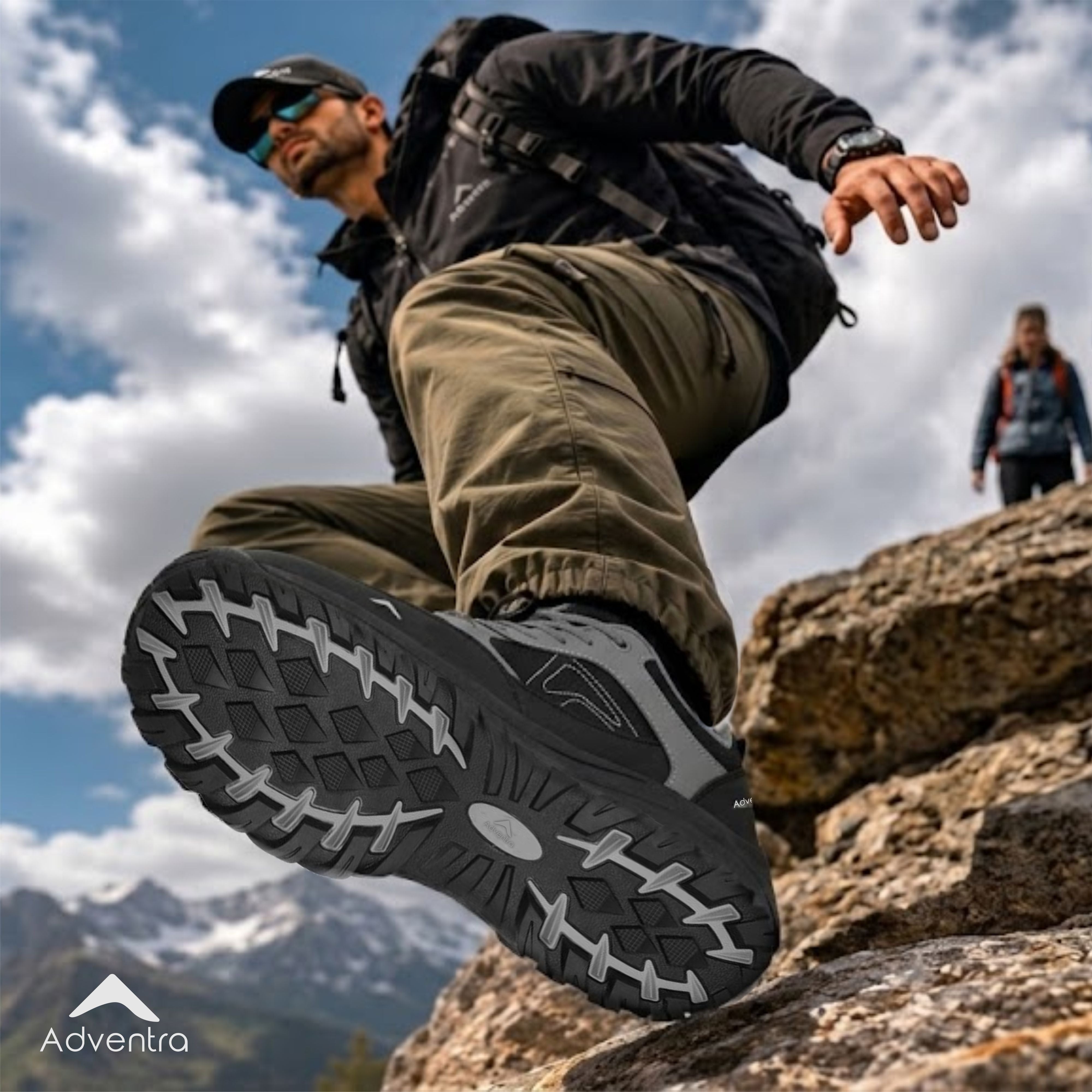 Low-Top Hiking Shoes with Anti-Skid Rubber Sole (EH500) Grey-thumbmail-2